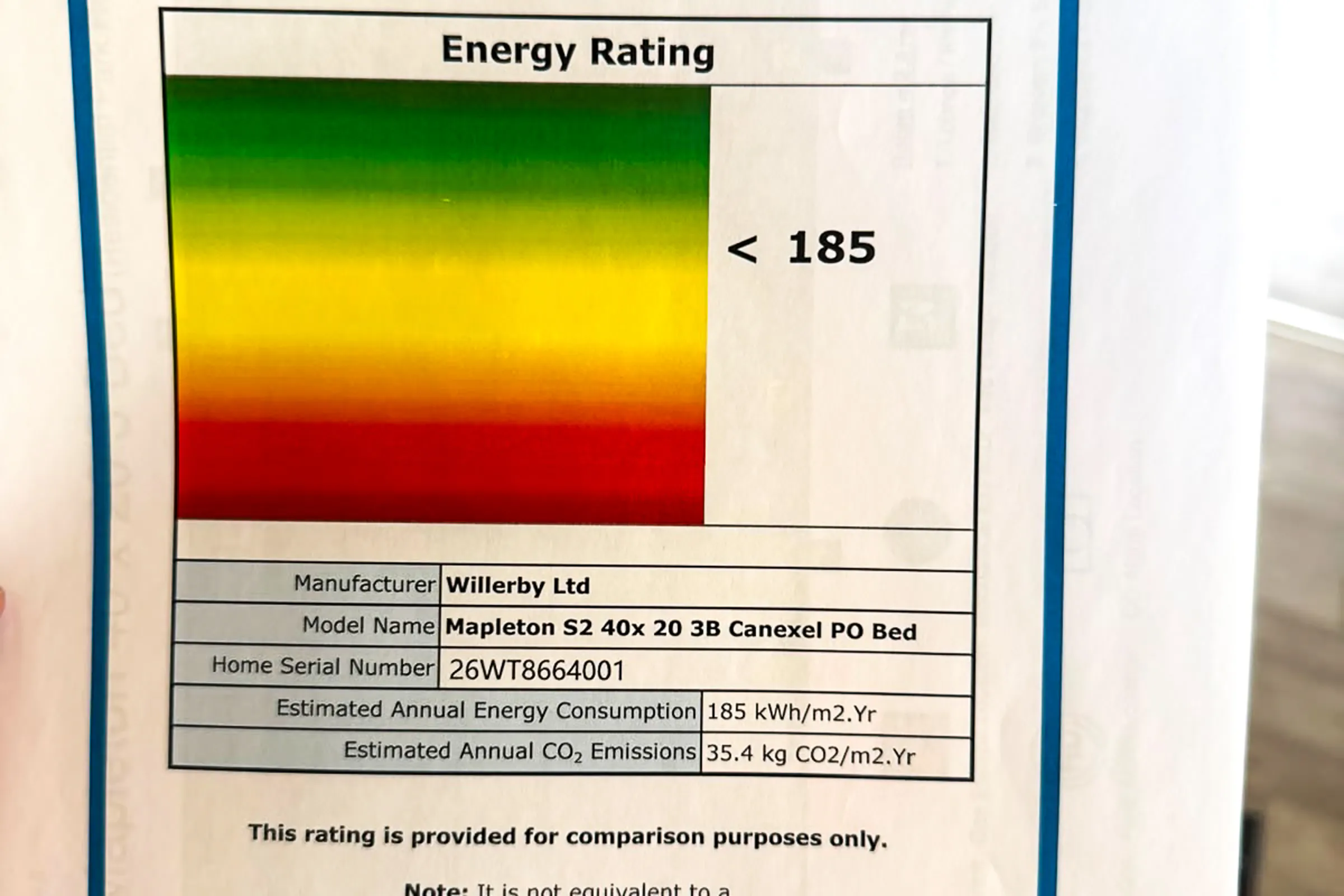 2026 Willerby Mapleton Energy Rating