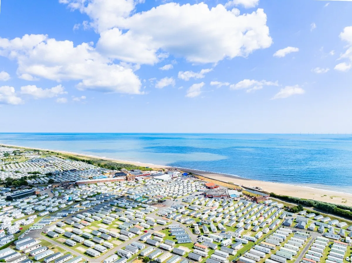 Coastfields Holiday Village Beach Aerial View 6