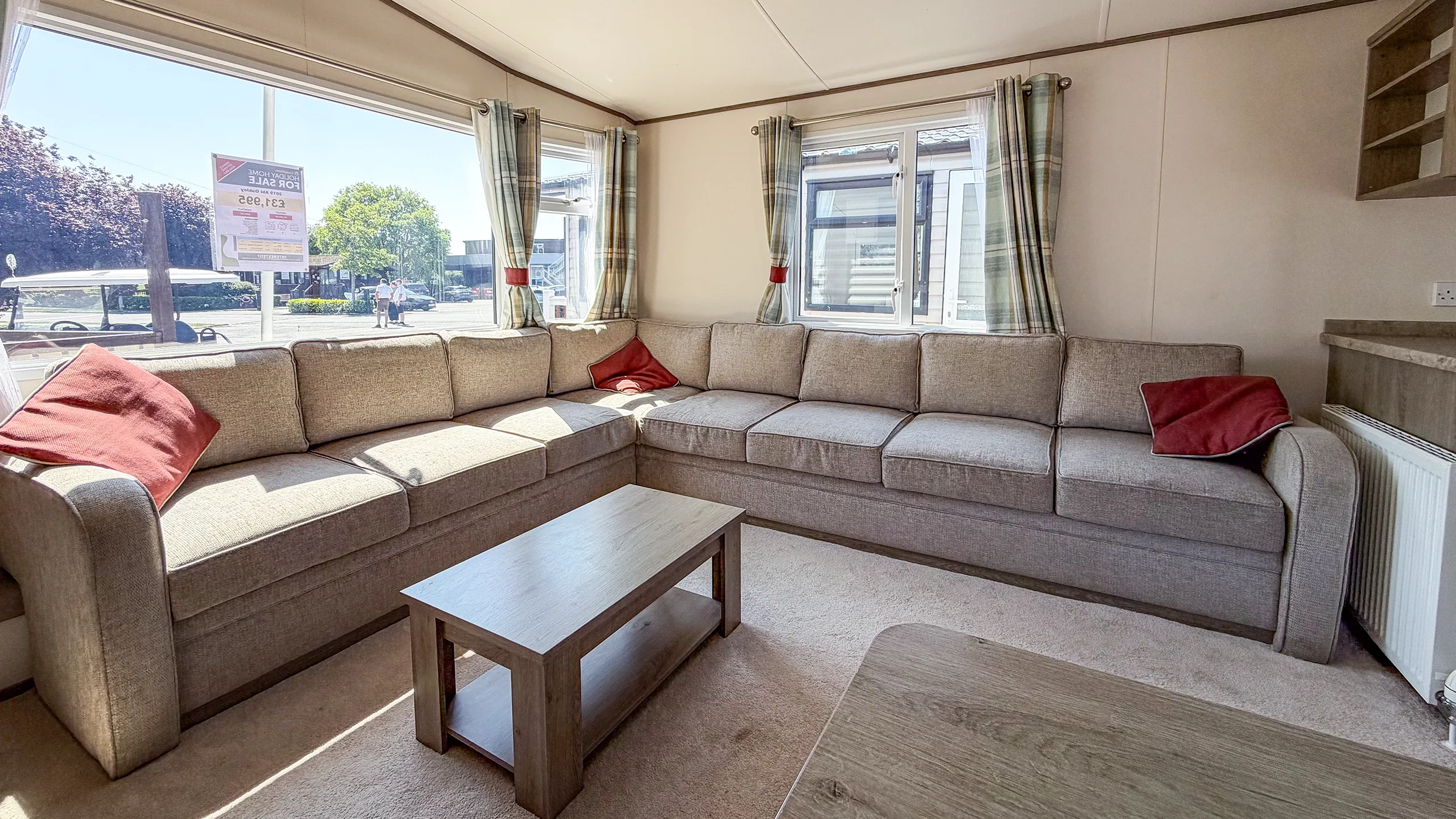 living room with dual aspect windows