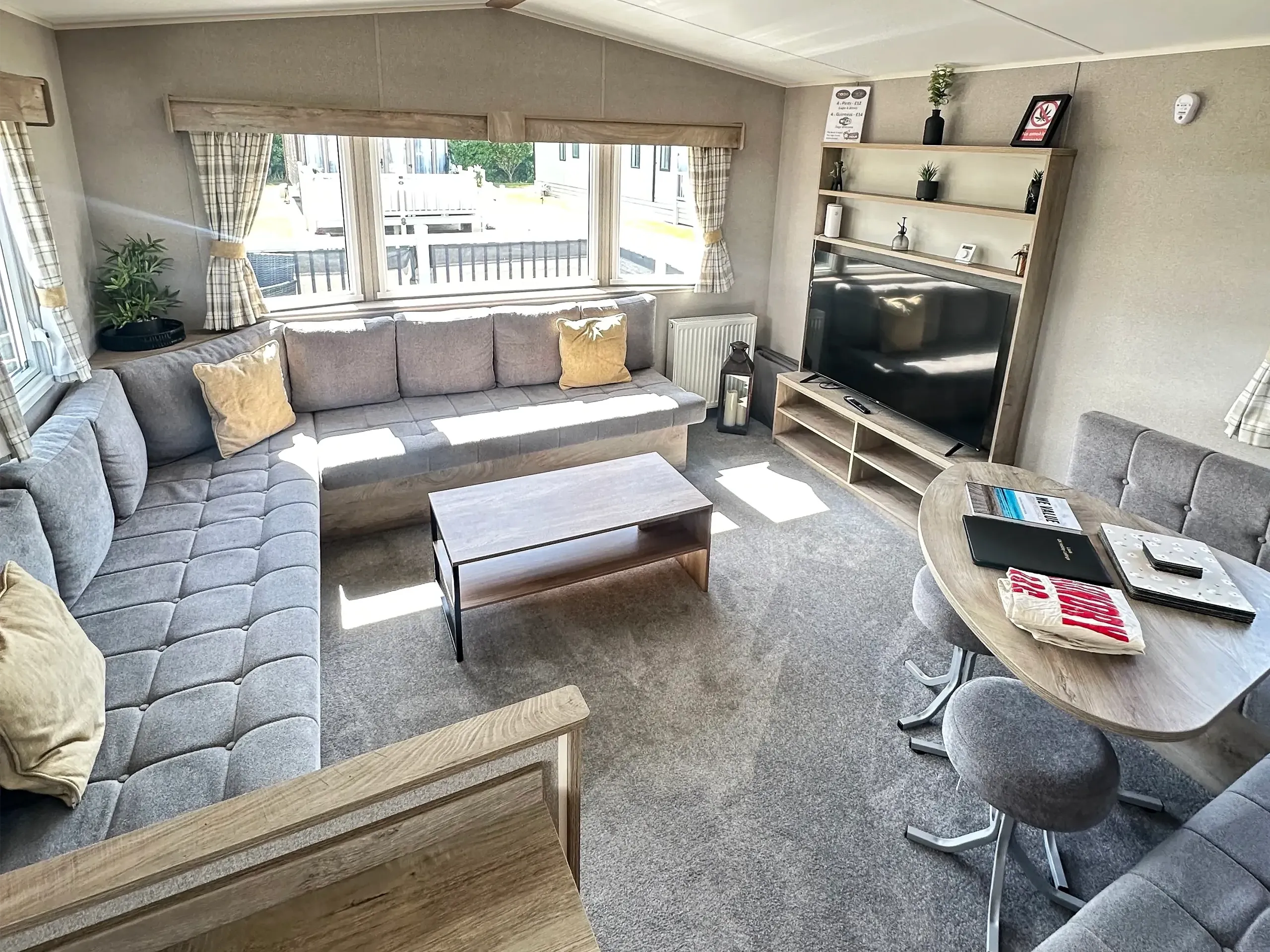 open plan living and dining are on holiday home for sale at Coastfields