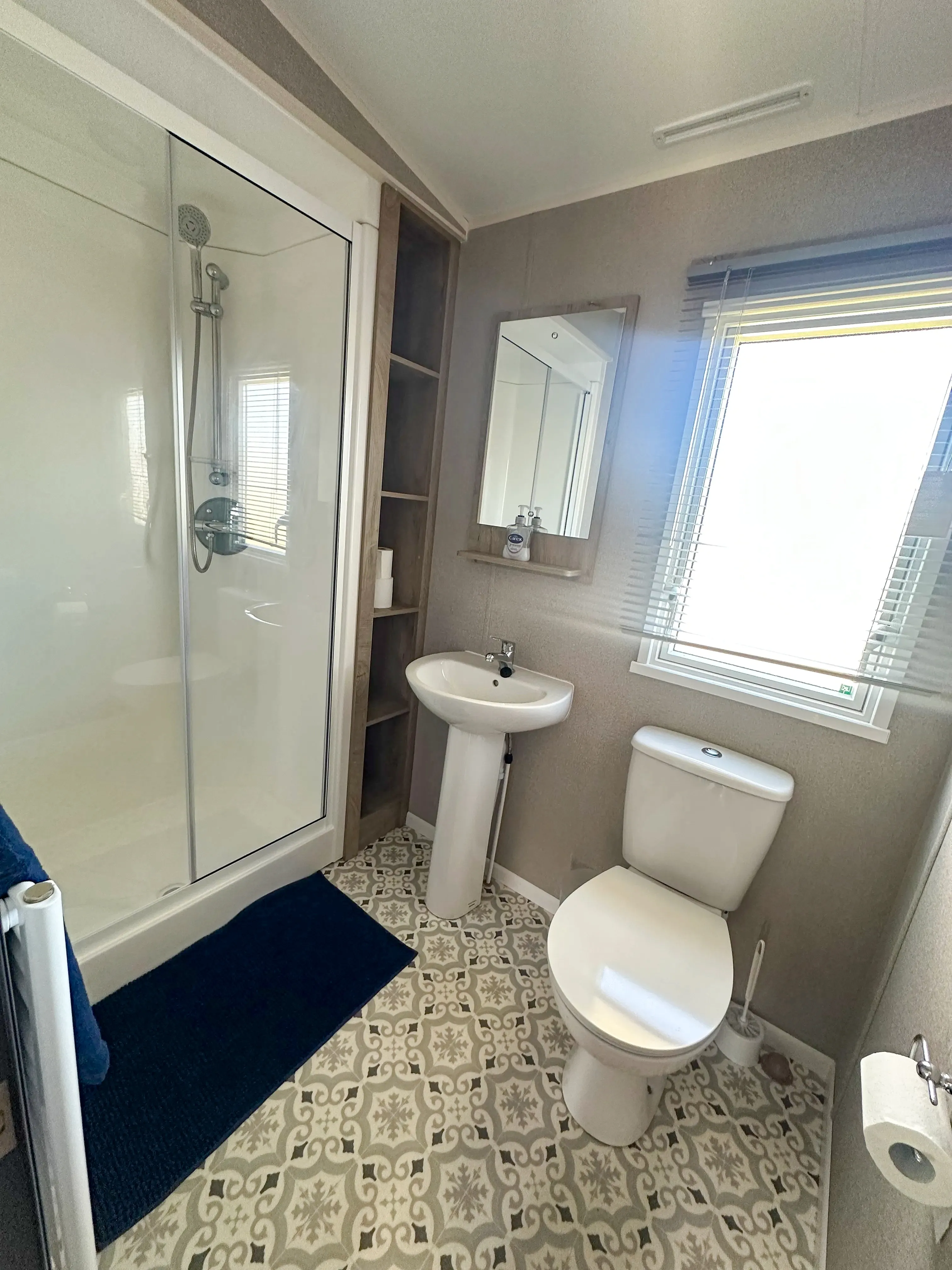 Bathroom with built in shower in 2026 ABI Seaspray for sale at The Grange in Mablethorpe