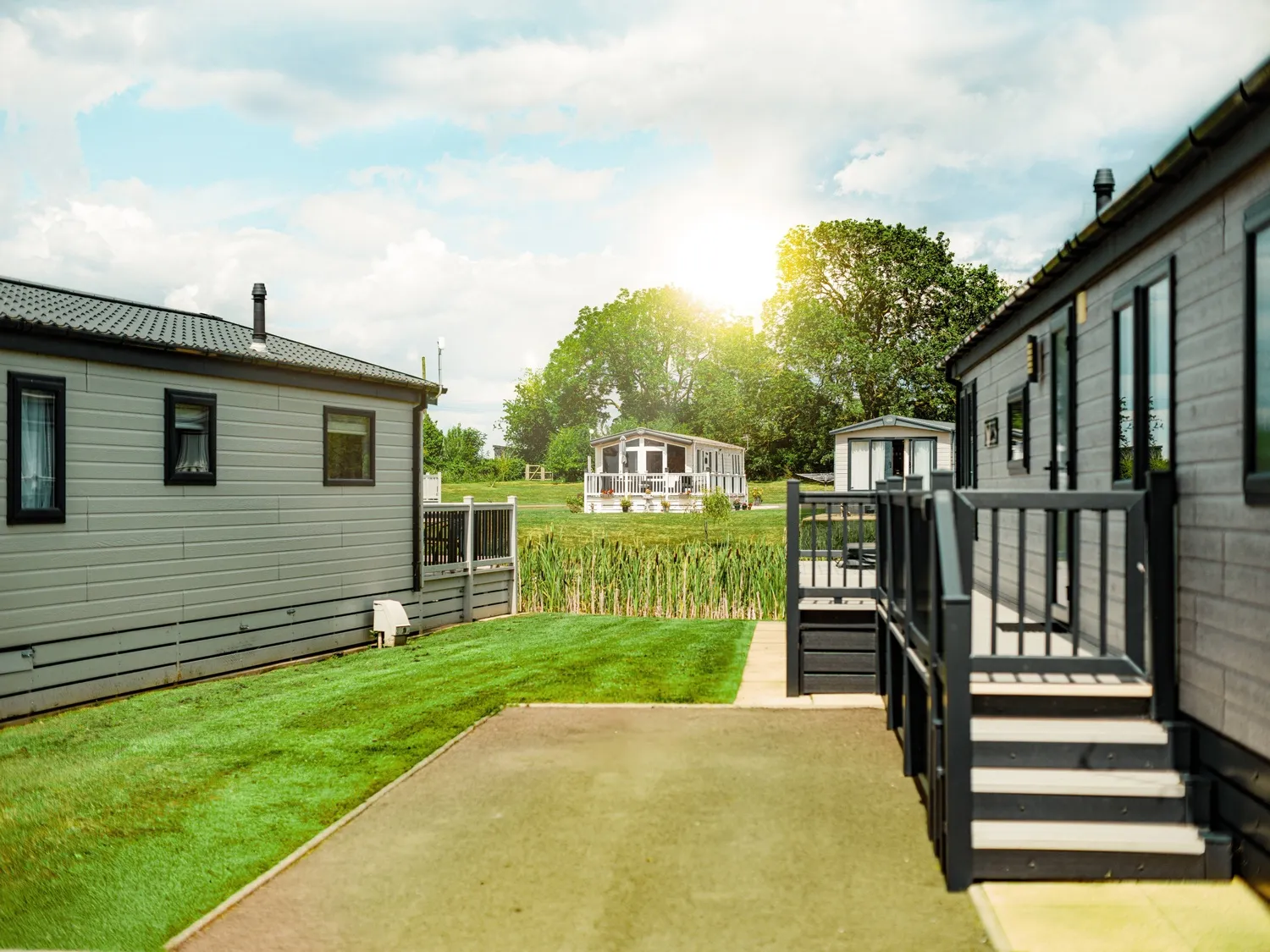 Helsey Farm Caravans with Pond in the Background 2