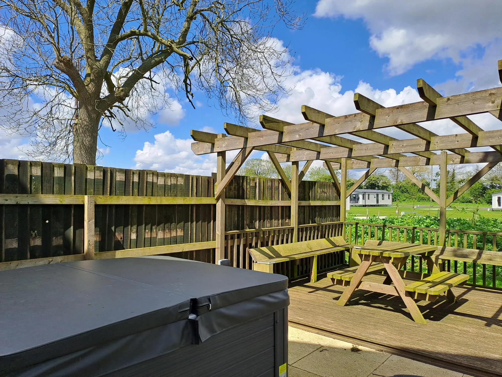 Helsey Farm House outside terrace