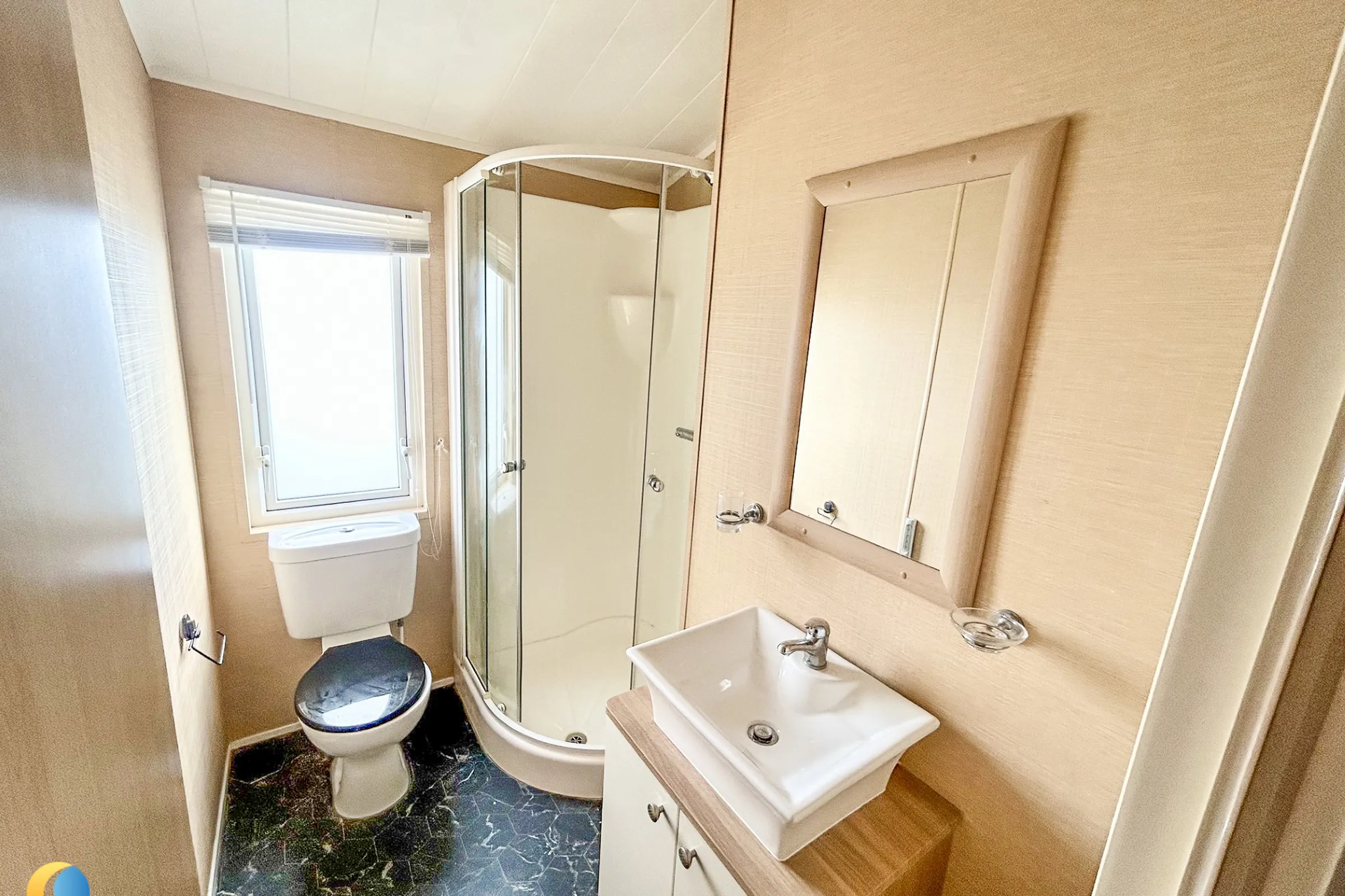 Coastfields 2010 Willerby Boston family bathroom with bath WC and wash basin