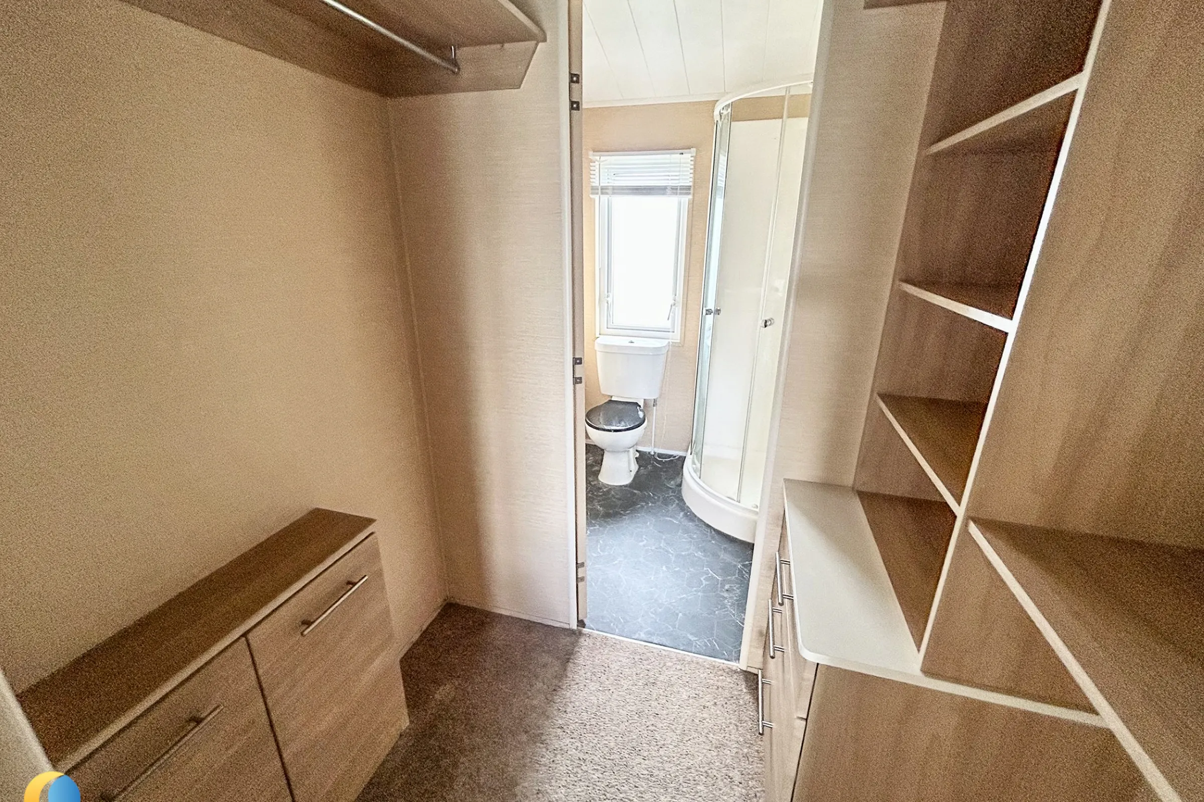 Coastfields 2010 Willerby Boston fitted wardrobe and storage area