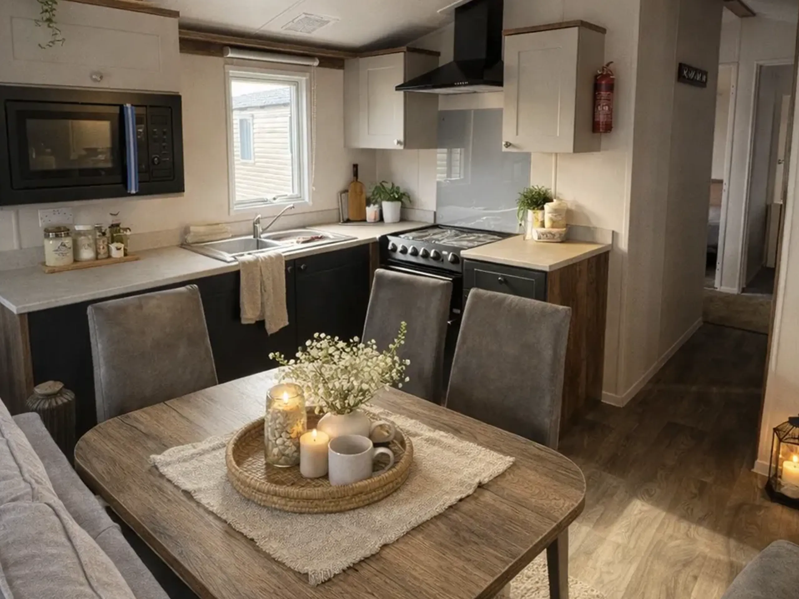 Kitchen and dining area inside the 2026 Willerby Malton