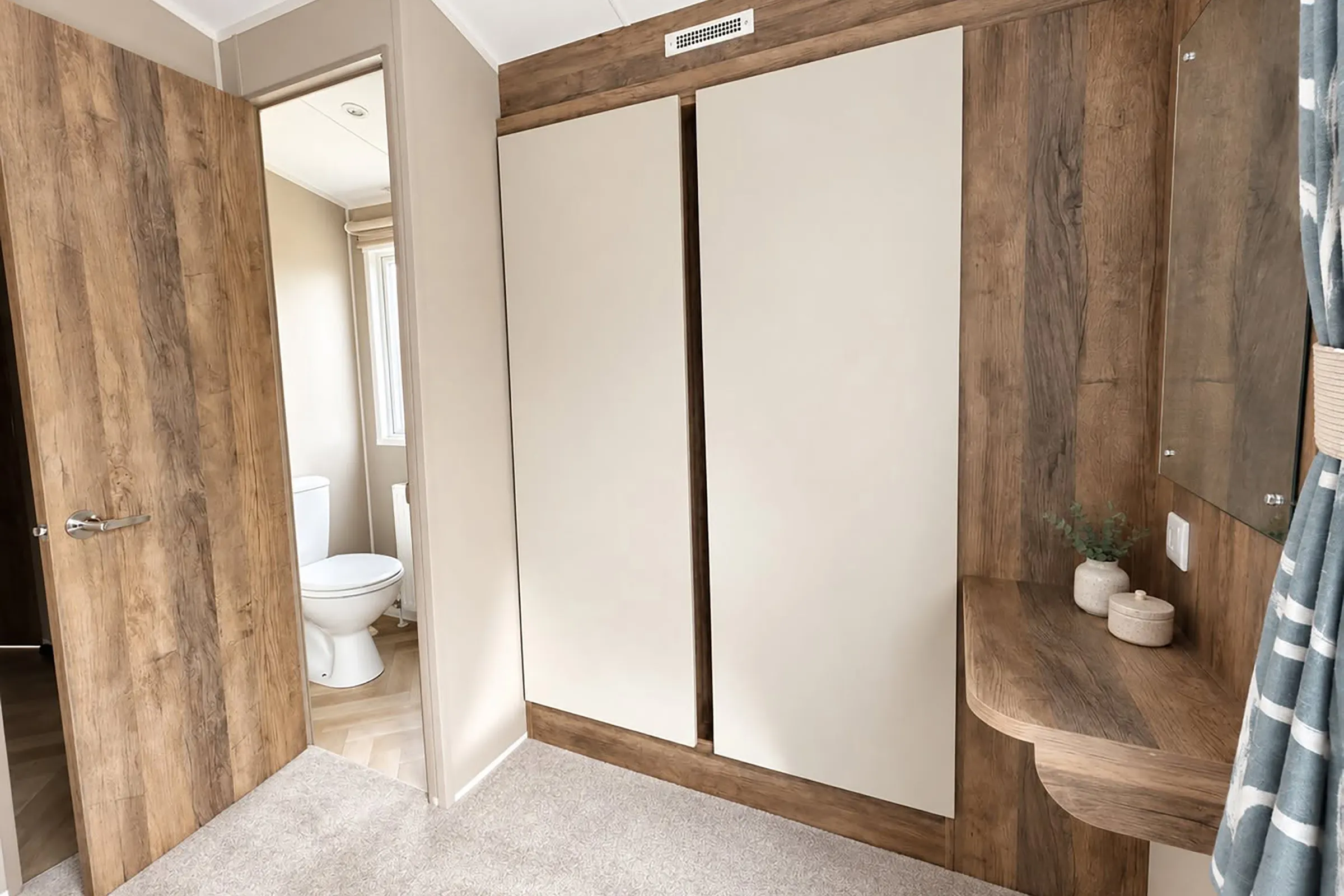 2027 Willerby Leven Coastfields master bedroom storage