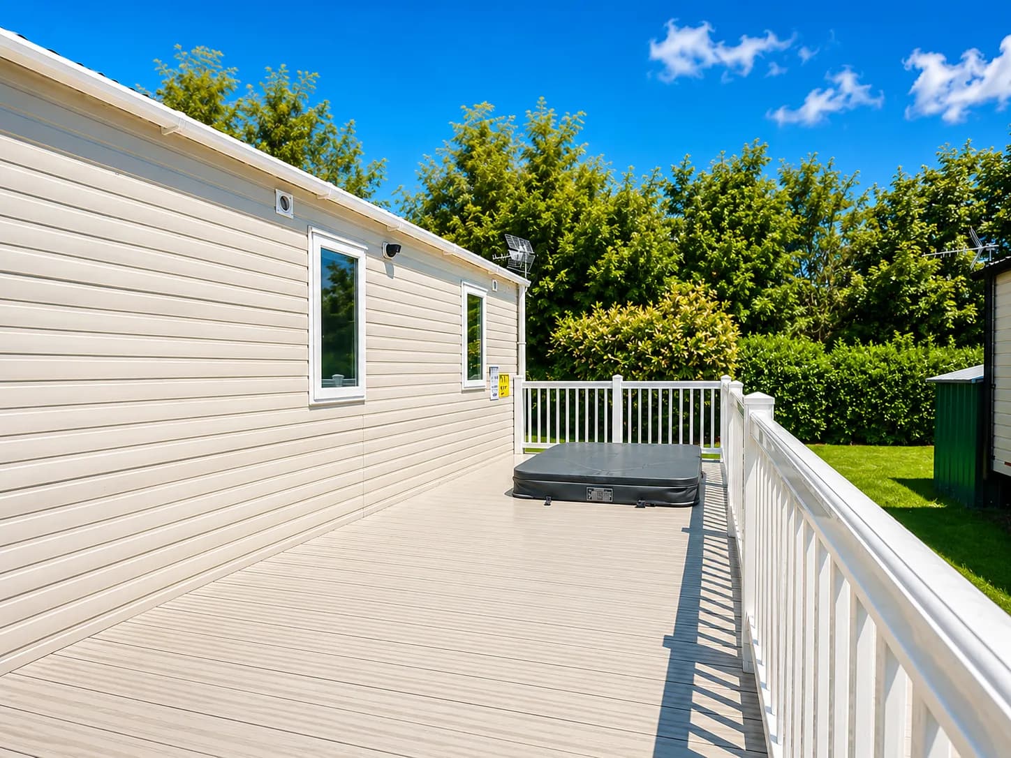 Text for imPrivate hot tub on the decking of the 2023 ABI Ingletonage