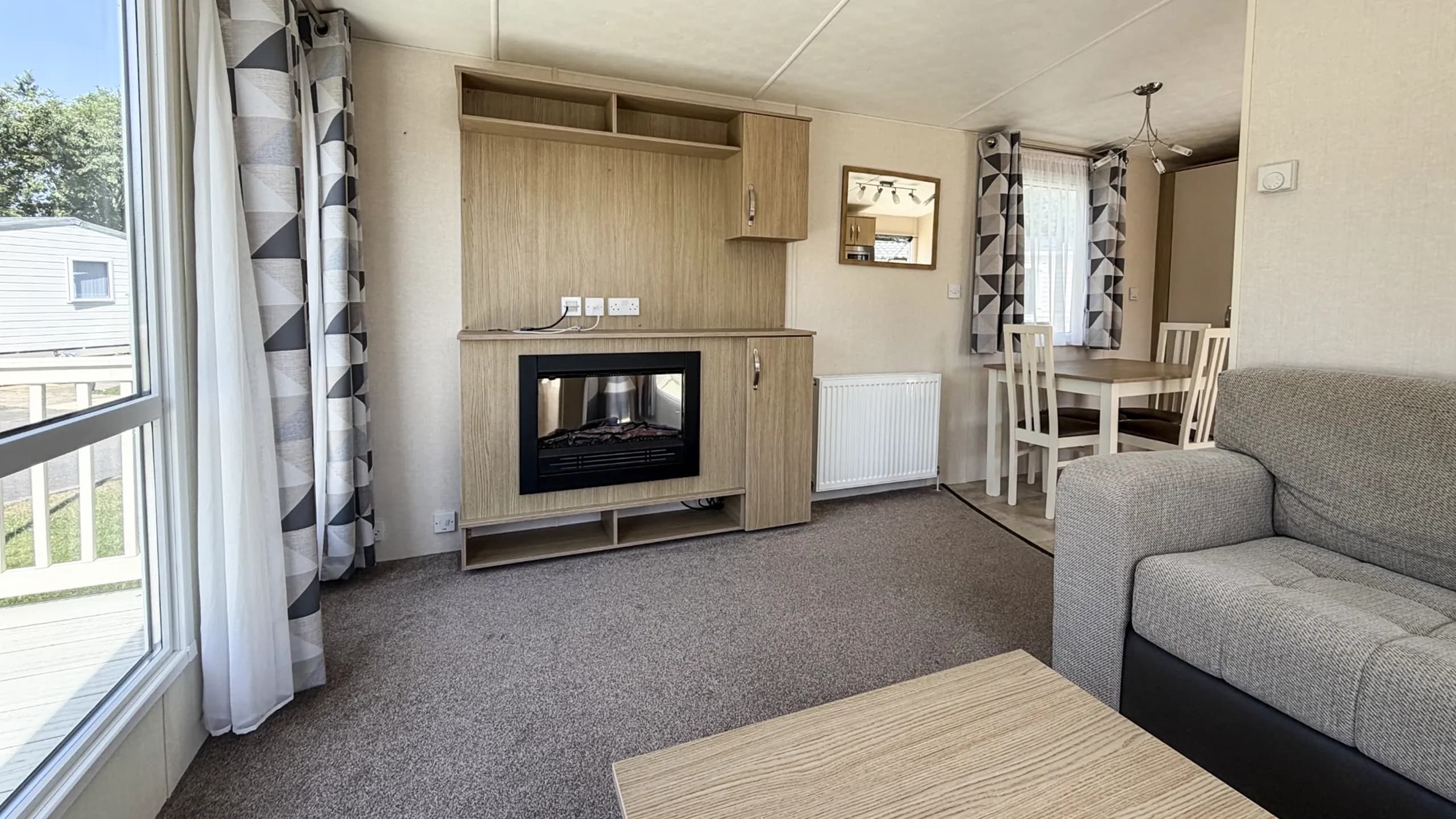 Living room of 2018 victory caravan for sale at Coastfields
