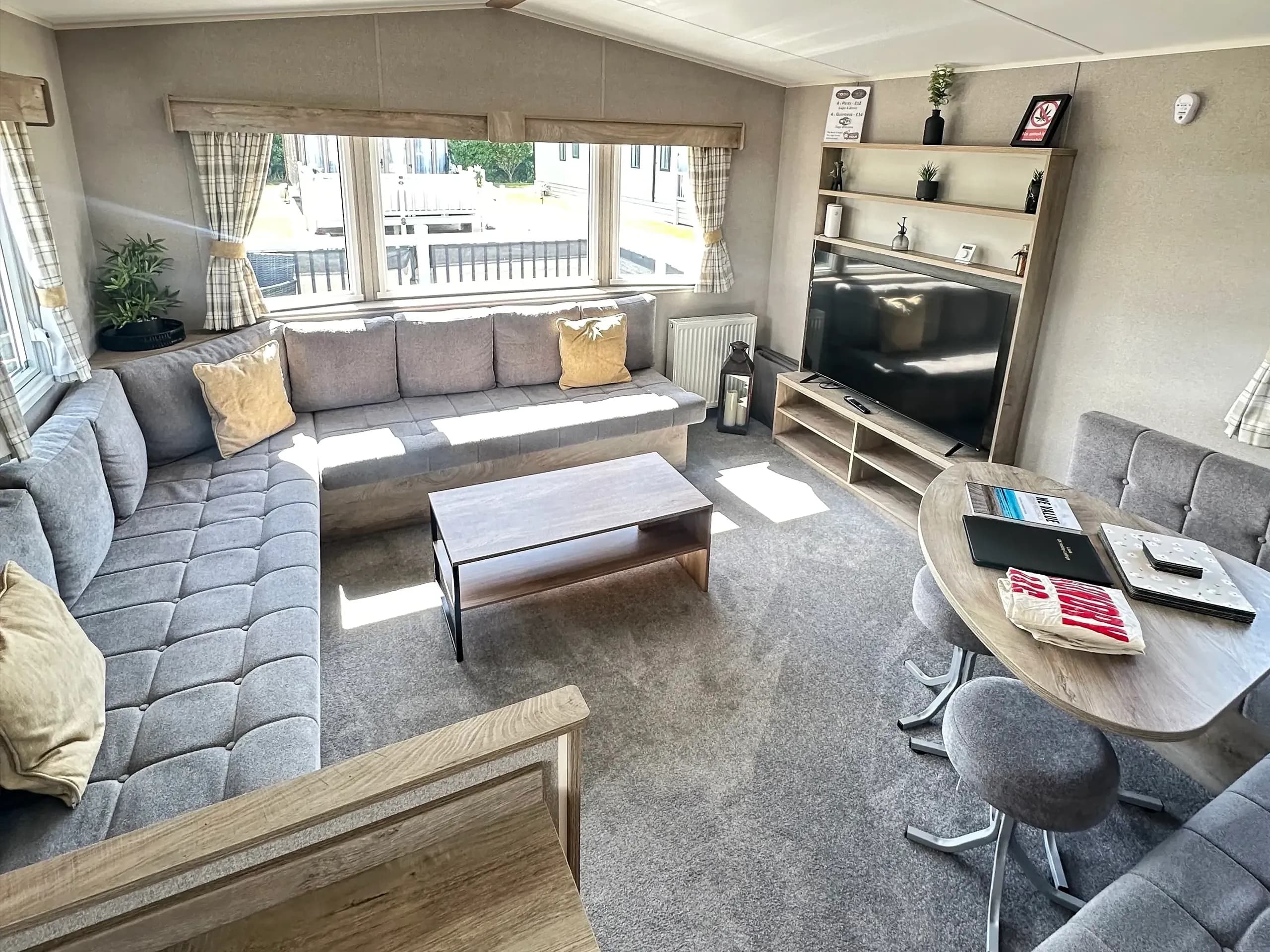 open plan living and dining are on holiday home for sale at Coastfields