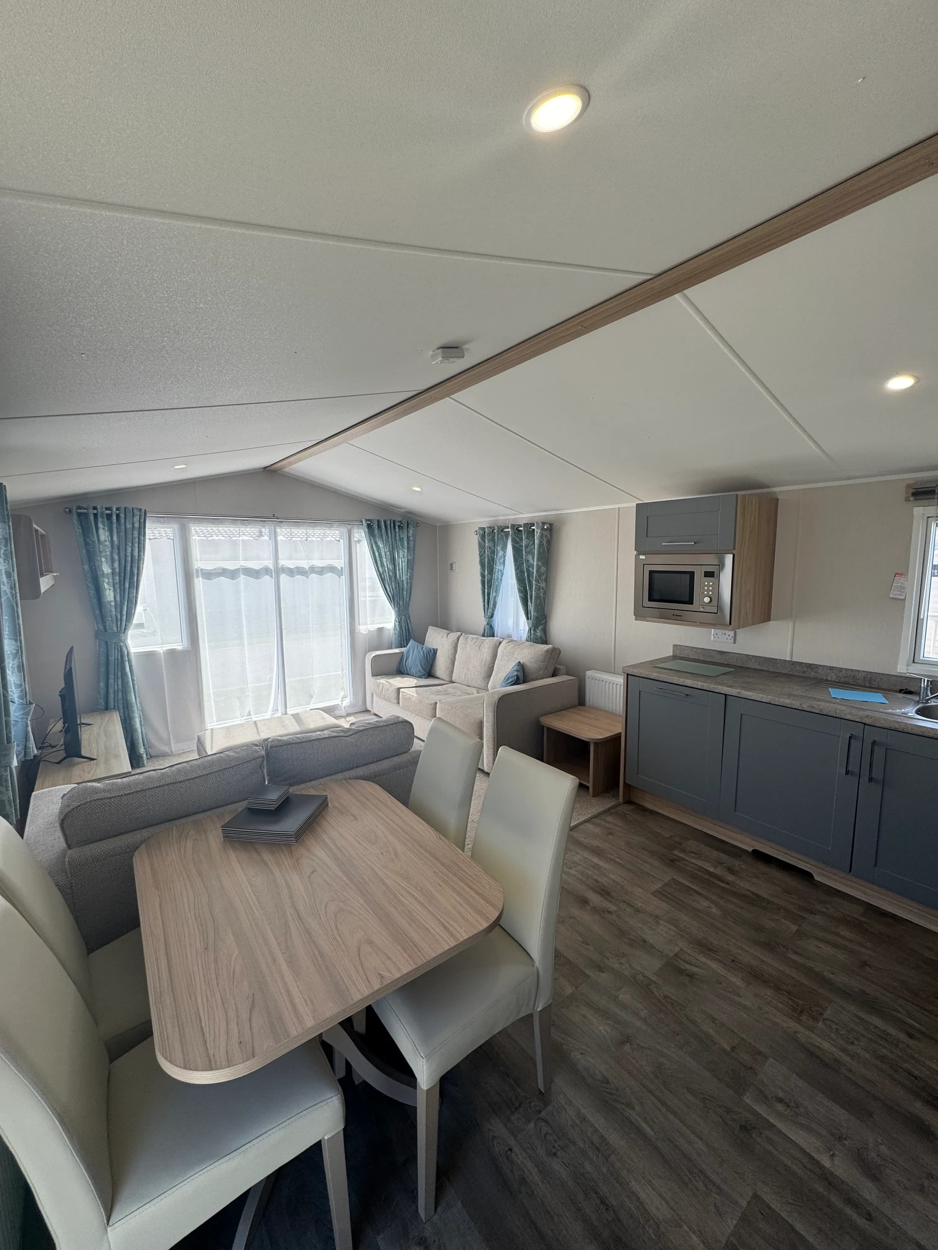 Bright open-plan lounge inside the 2022 Willerby Malton holiday home.