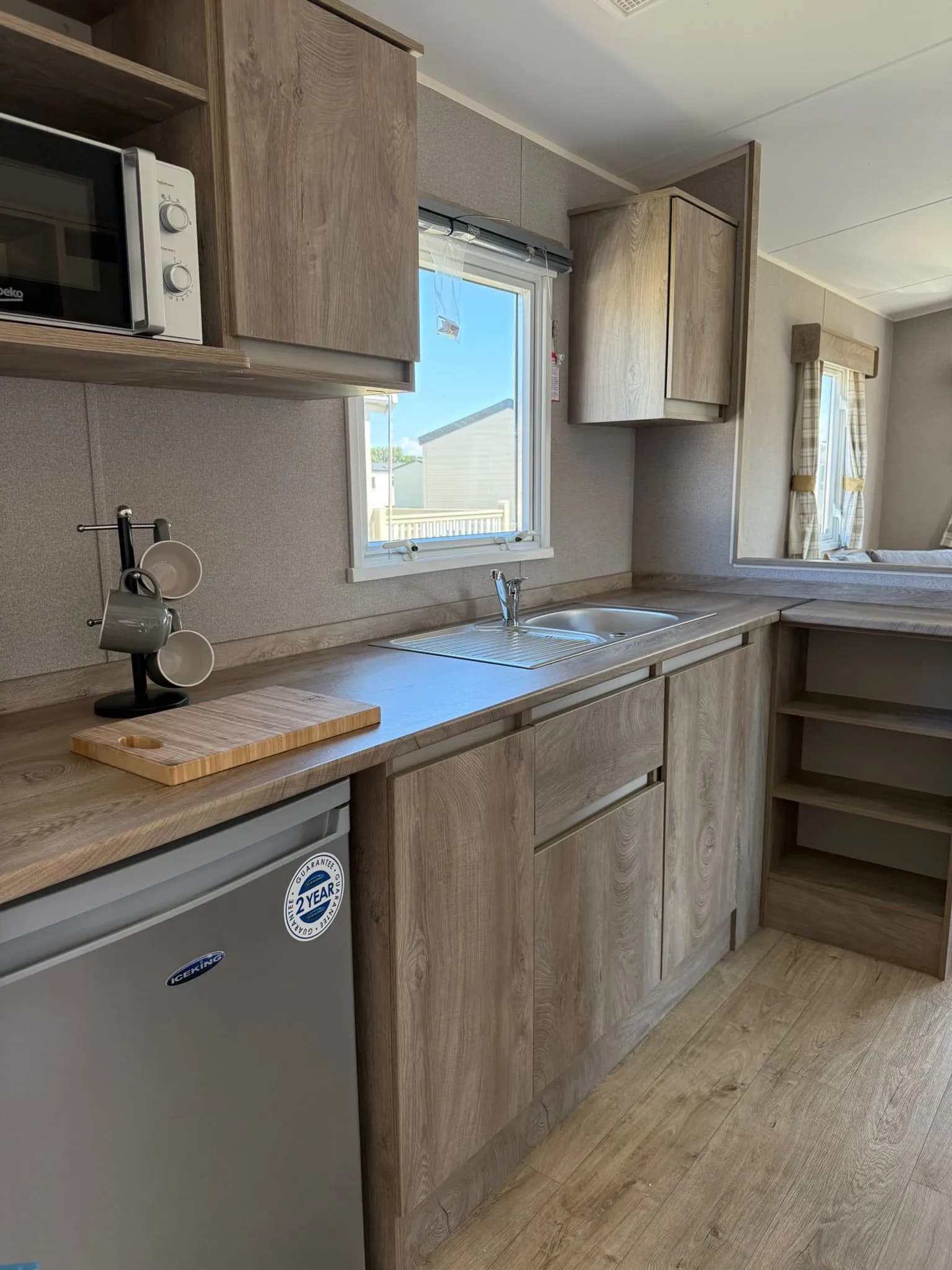 Contemporary kitchen in the 2026 ABI Seaspray caravan