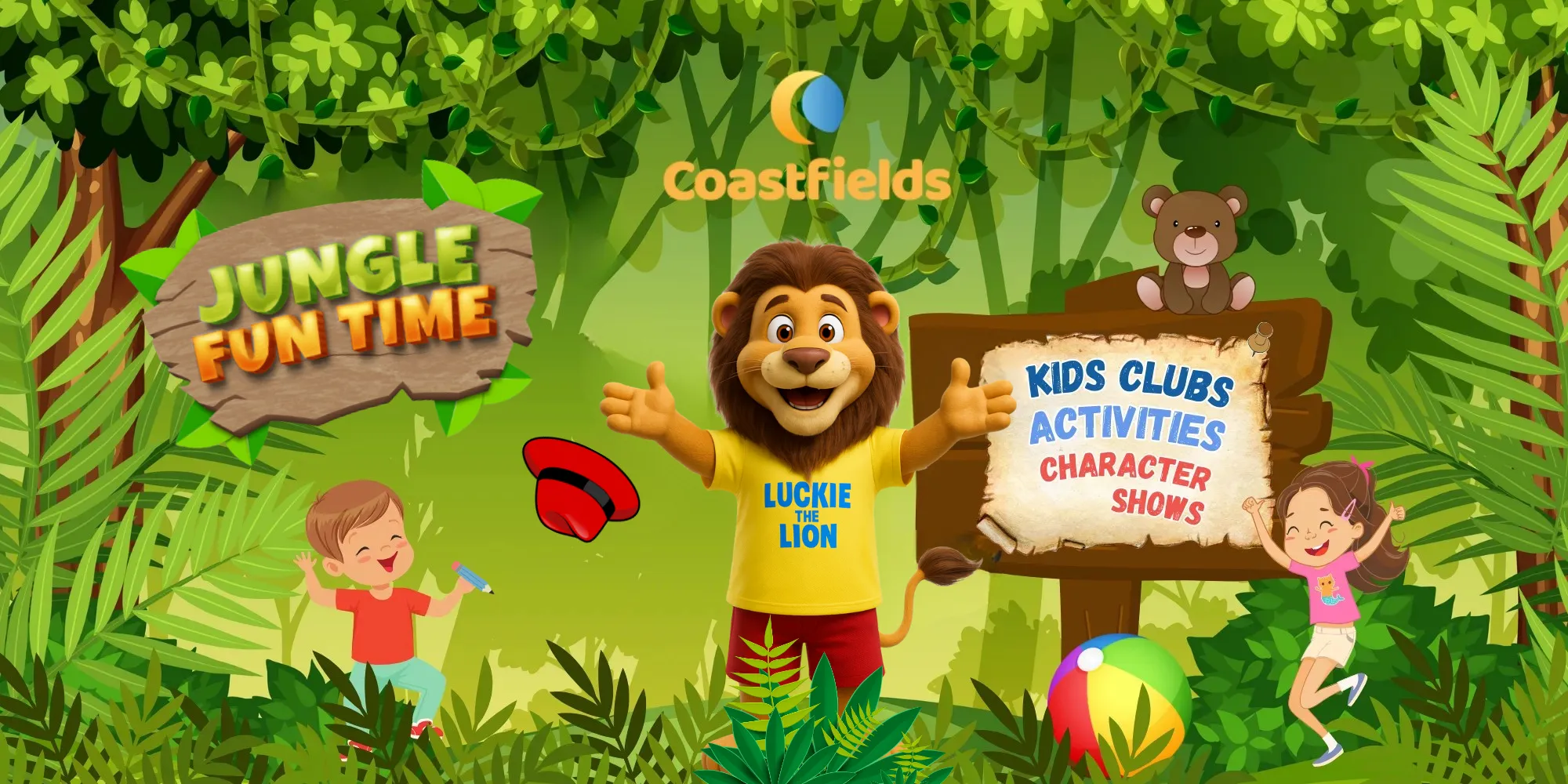 Luckie the Lion kids activities banner