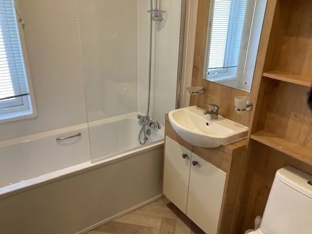 Modern en-suite shower room in the 2023 Willerby Portland Lodge