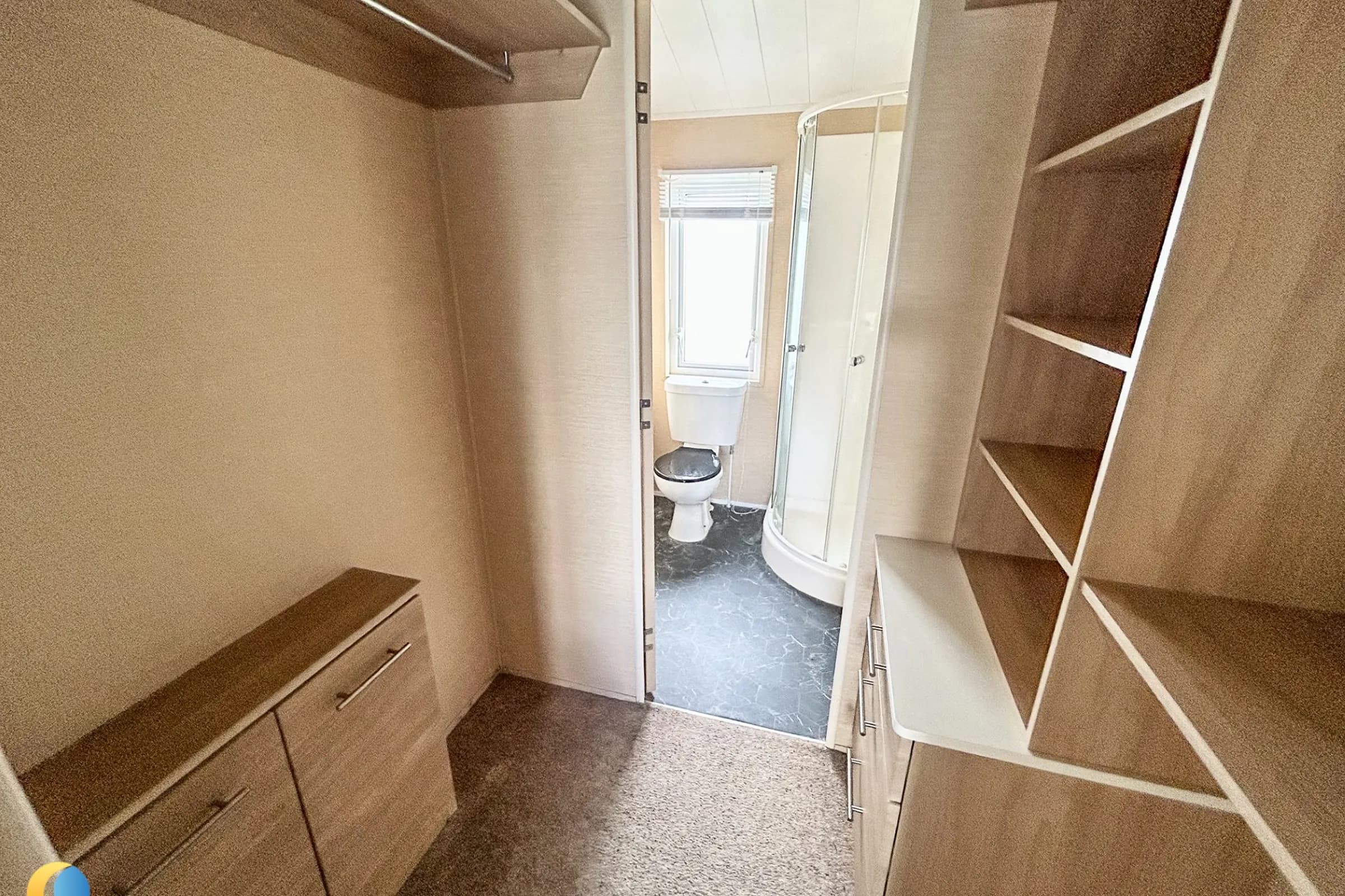 Coastfields 2010 Willerby Boston fitted wardrobe and storage area