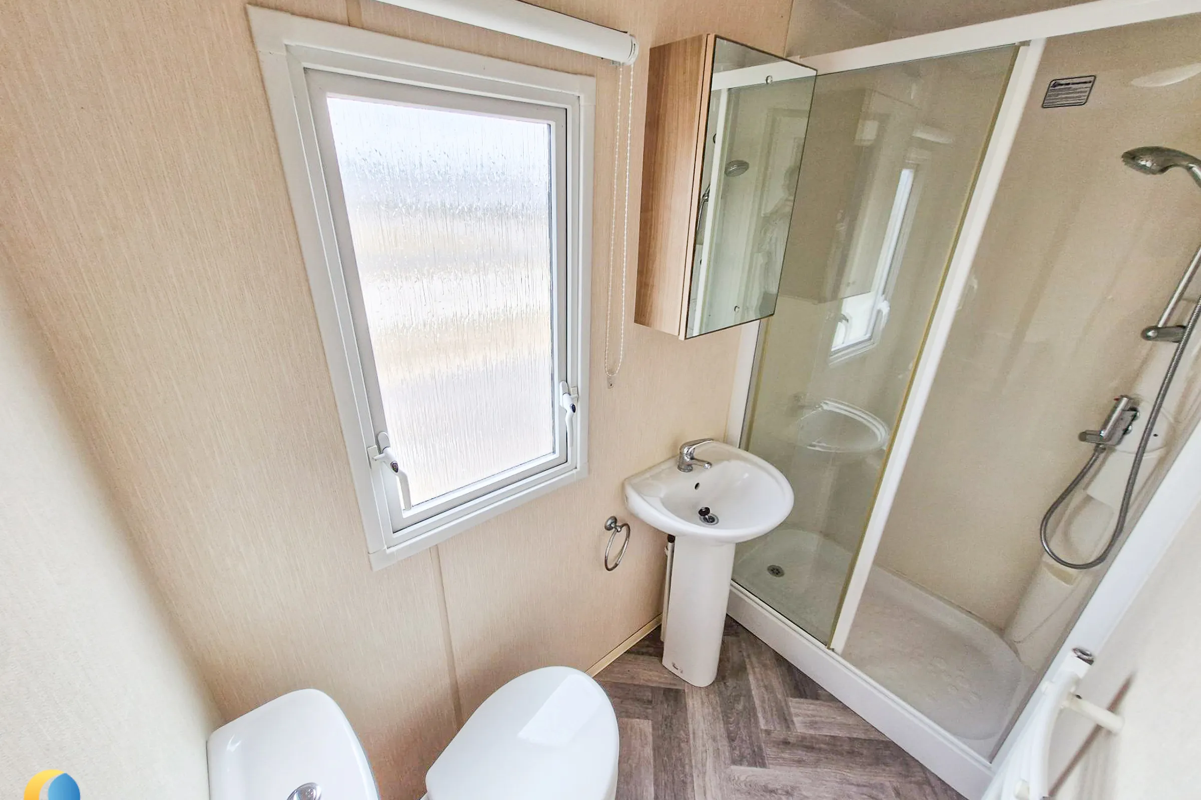 Coastfields 2012 ABI Tebay family shower room with shower WC and wash basin
