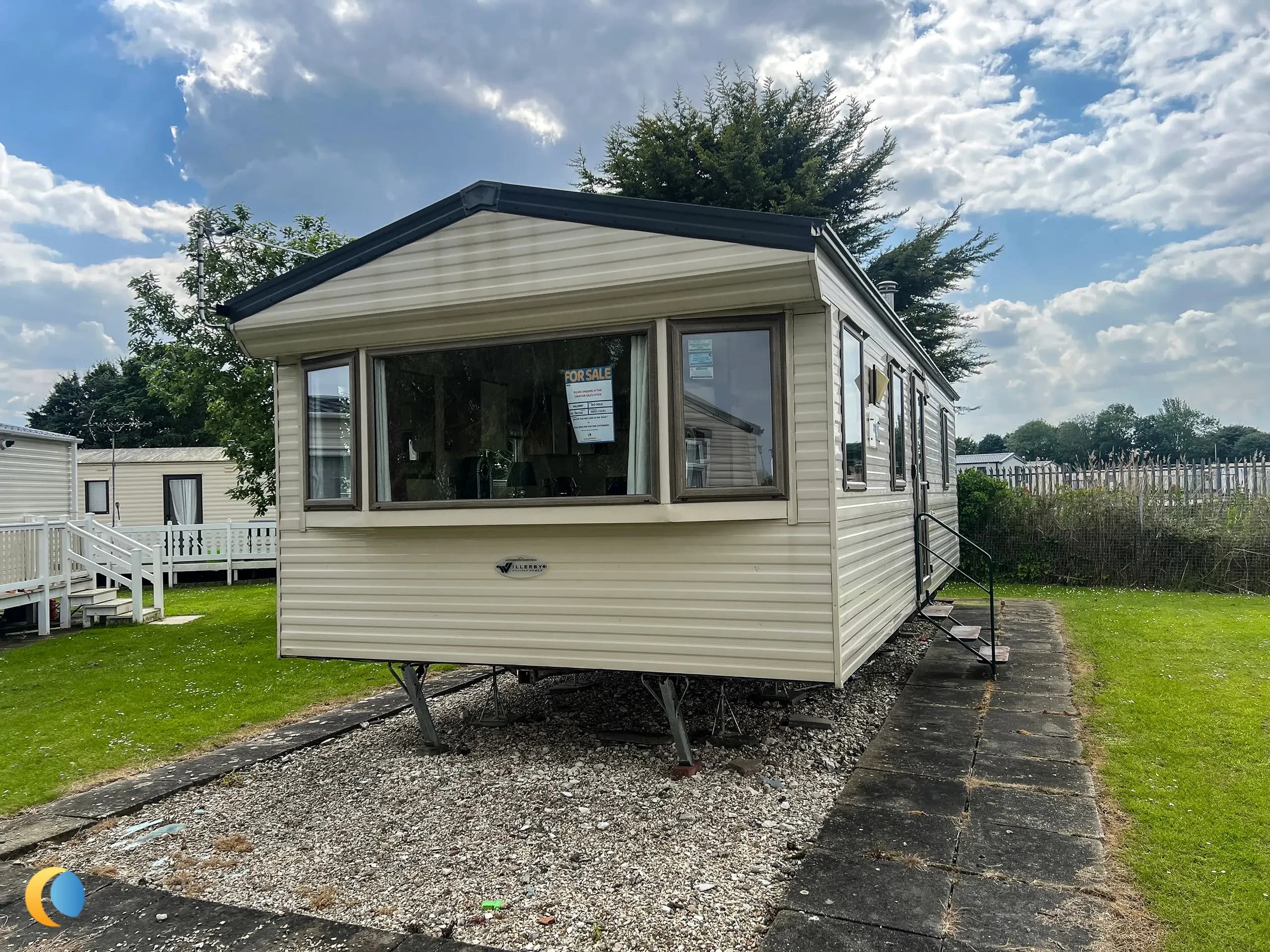 Coastfields 2012 Willerby Rio Gold exterior front view at North Shore