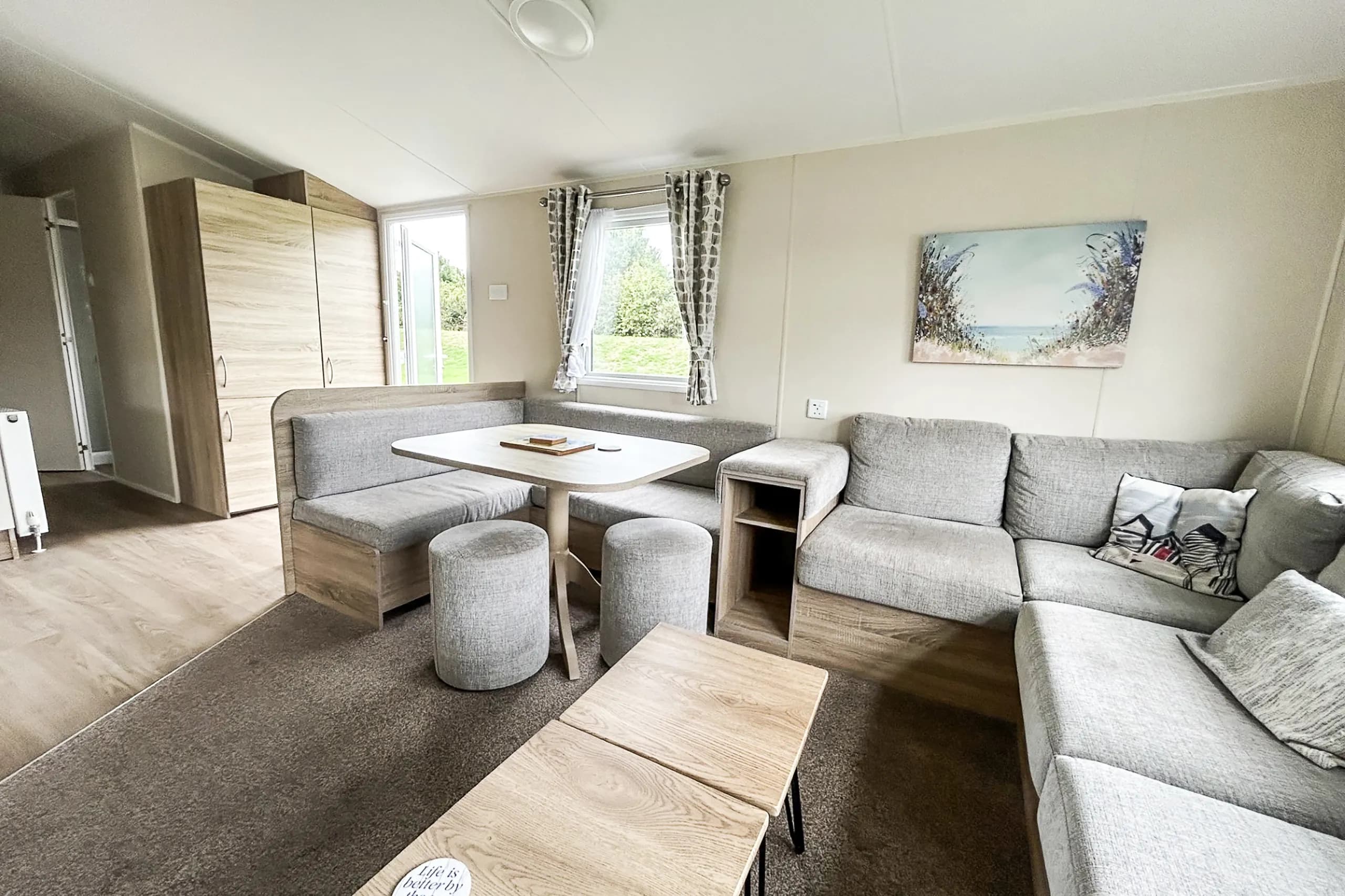 Willerby Lymington Coastfields open-plan kitchen and living area