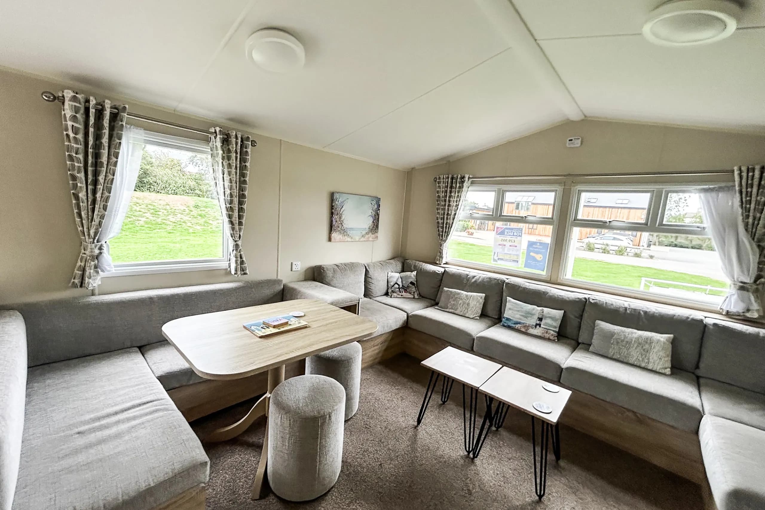 Willerby Lymington Coastfields open-plan kitchen and living area