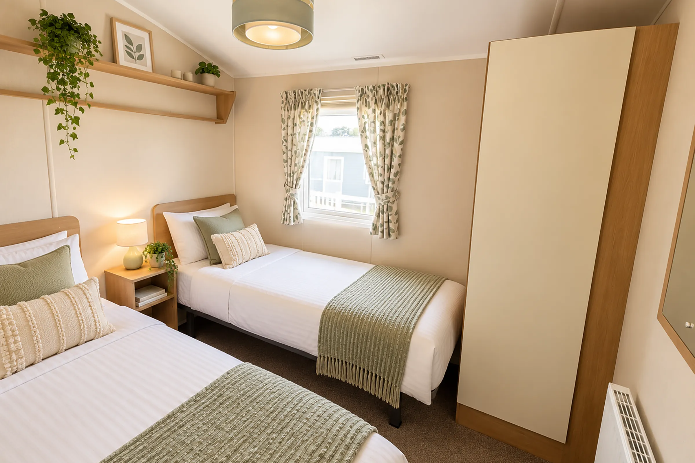 2018 Willerby Mistral Coastfields twin bedroom