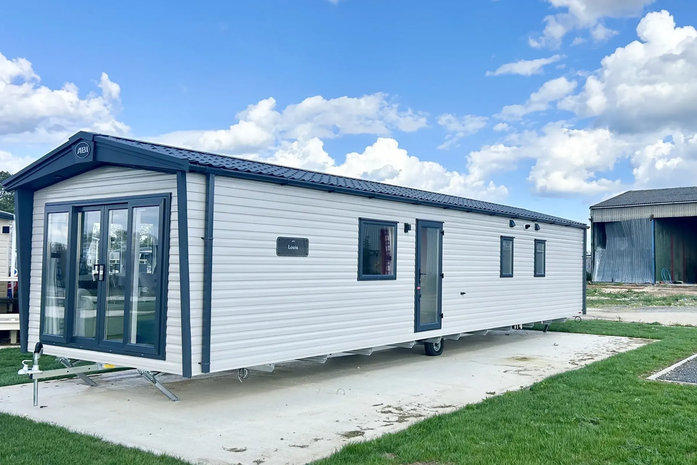 Coastfields 2026 ABI Louis exterior available for siting at Helsey Farm Park