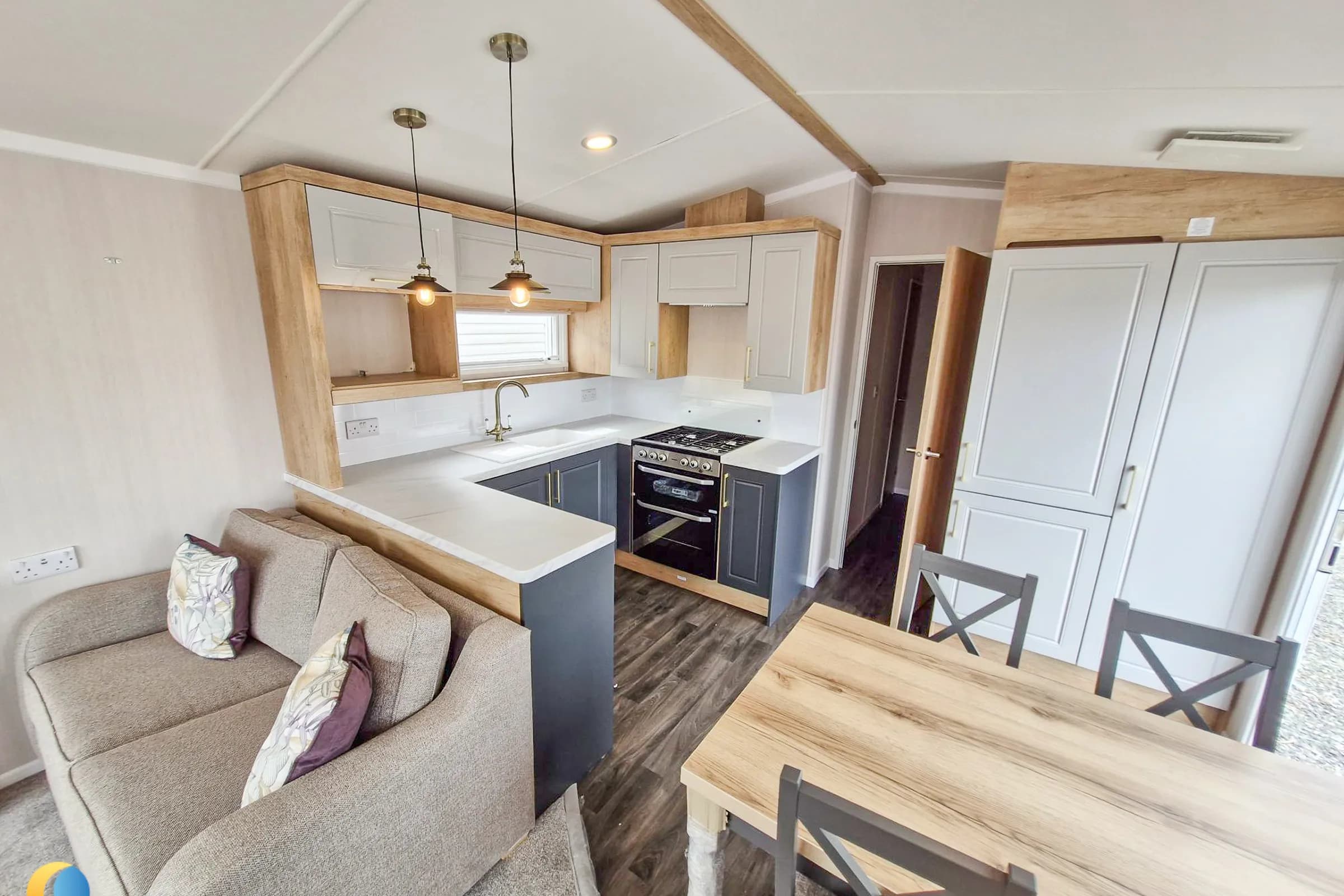 Coastfields 2026 Swift Bordeaux open-plan living and dining area