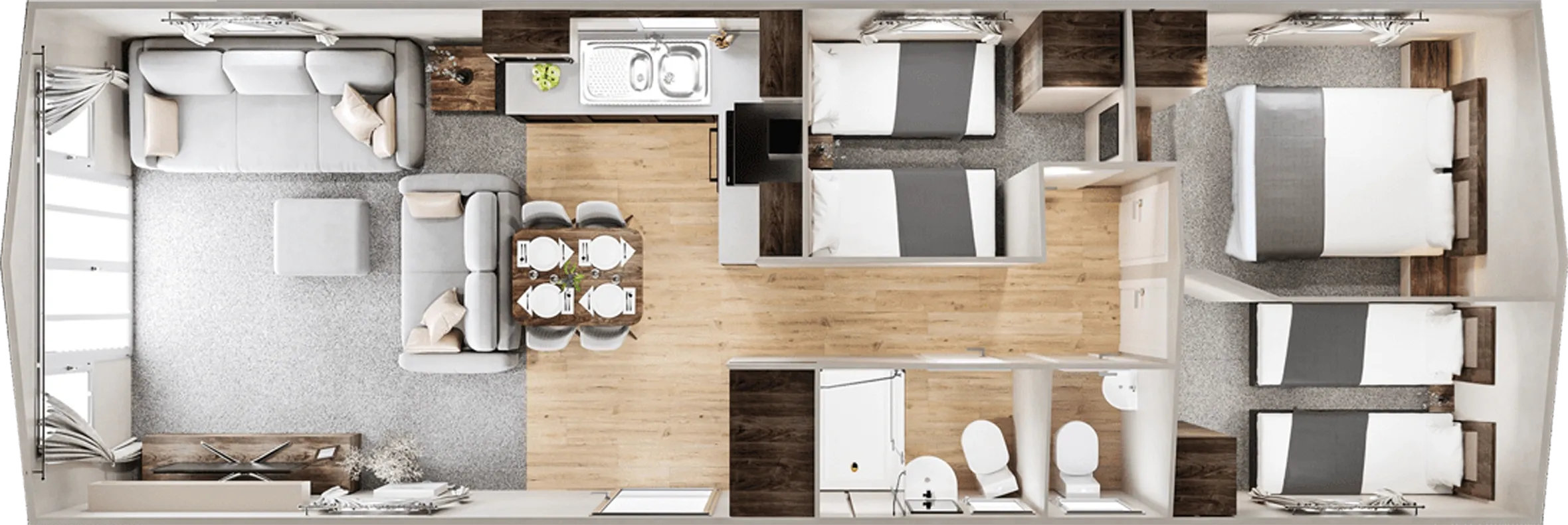 2026 Willerby Malton 3 Bedroom floor plan for sale at Skegness