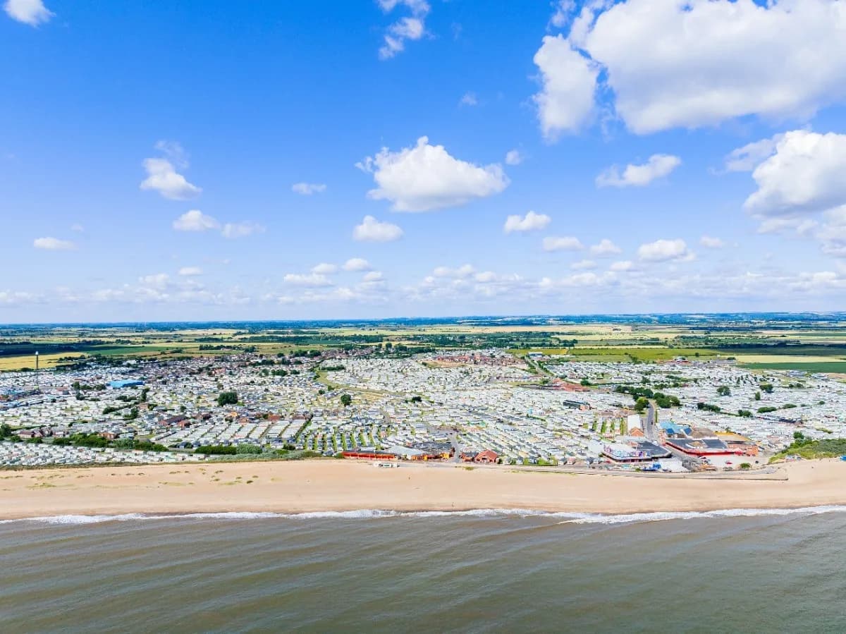 Coastfields Holiday Villlage Beach Aerial View 2