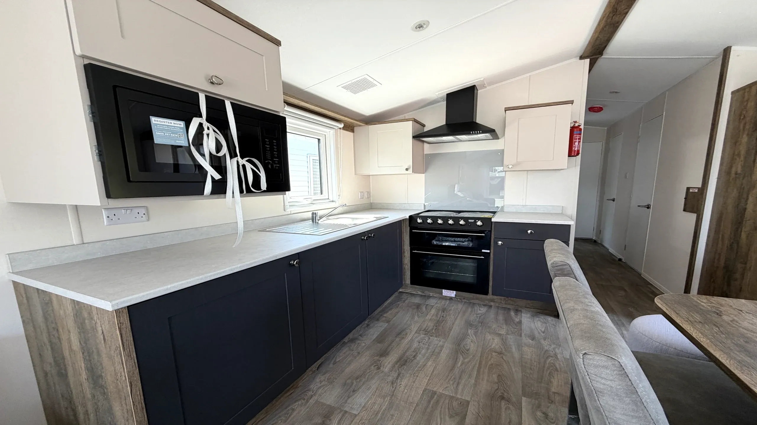 Coastfields 2026 Willerby Malton modern kitchen at North Shore Holiday Park U2814