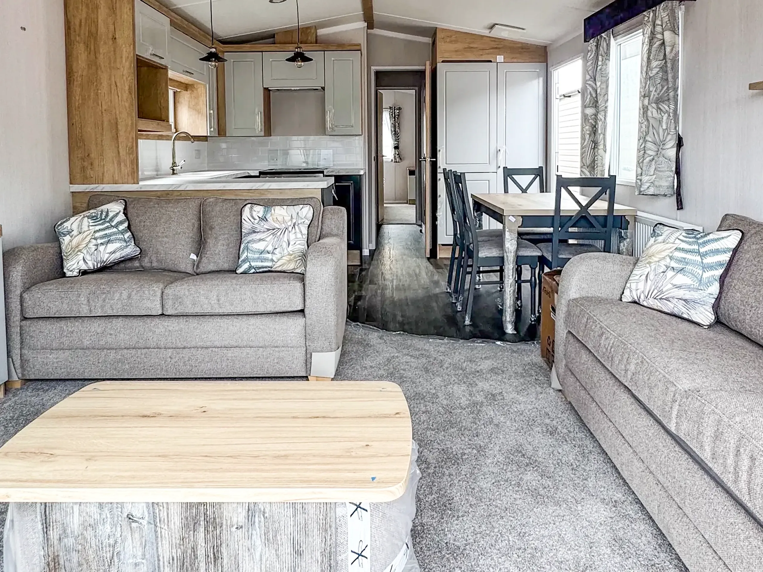 Open-plan living area in the 2026 Swift Bordeaux holiday home