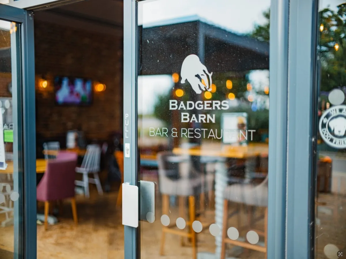 Grange Entrance to the Badgers Barn restaurant