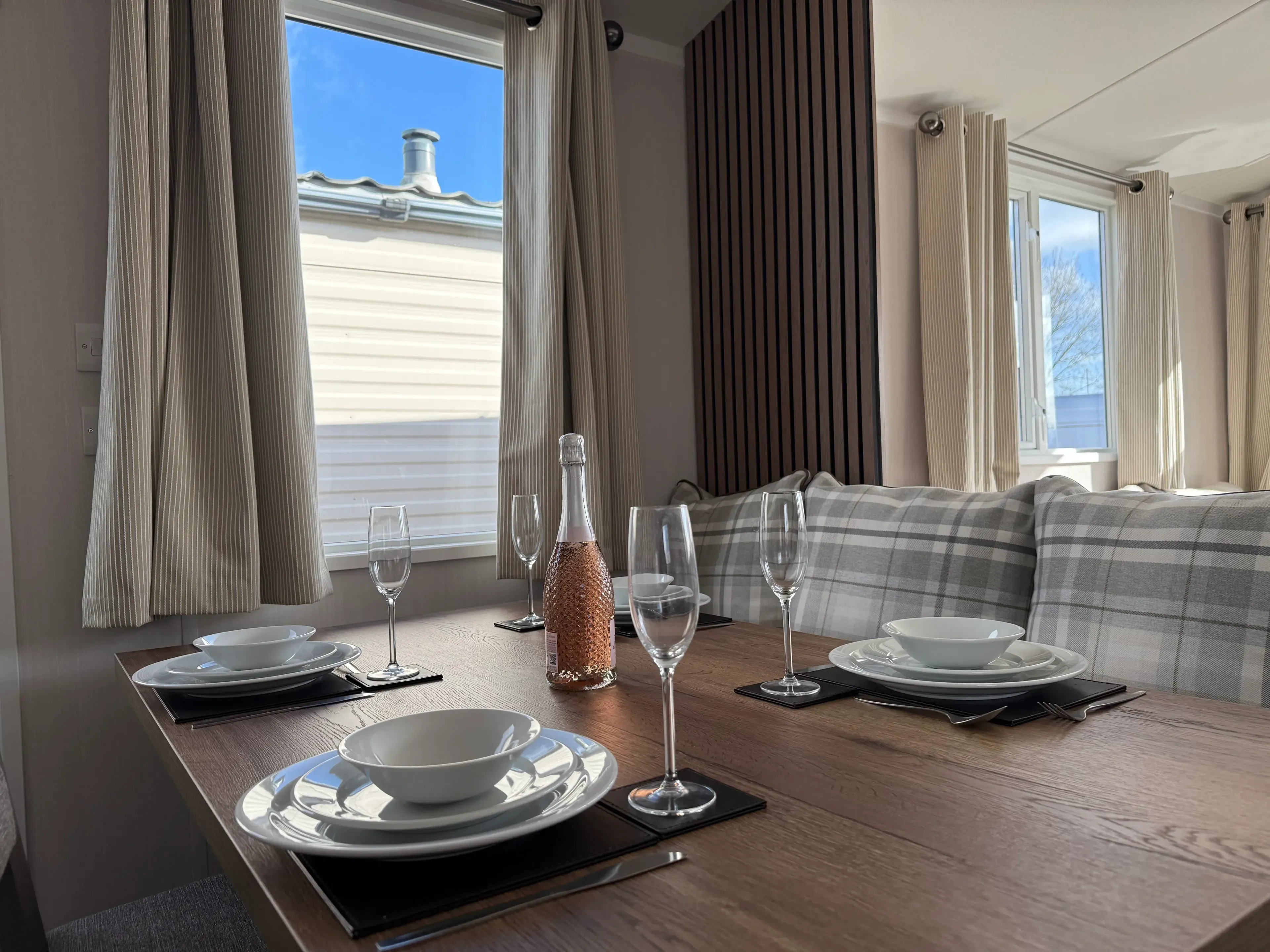 Dining area inside the 2026 Swift Morlaix holiday home