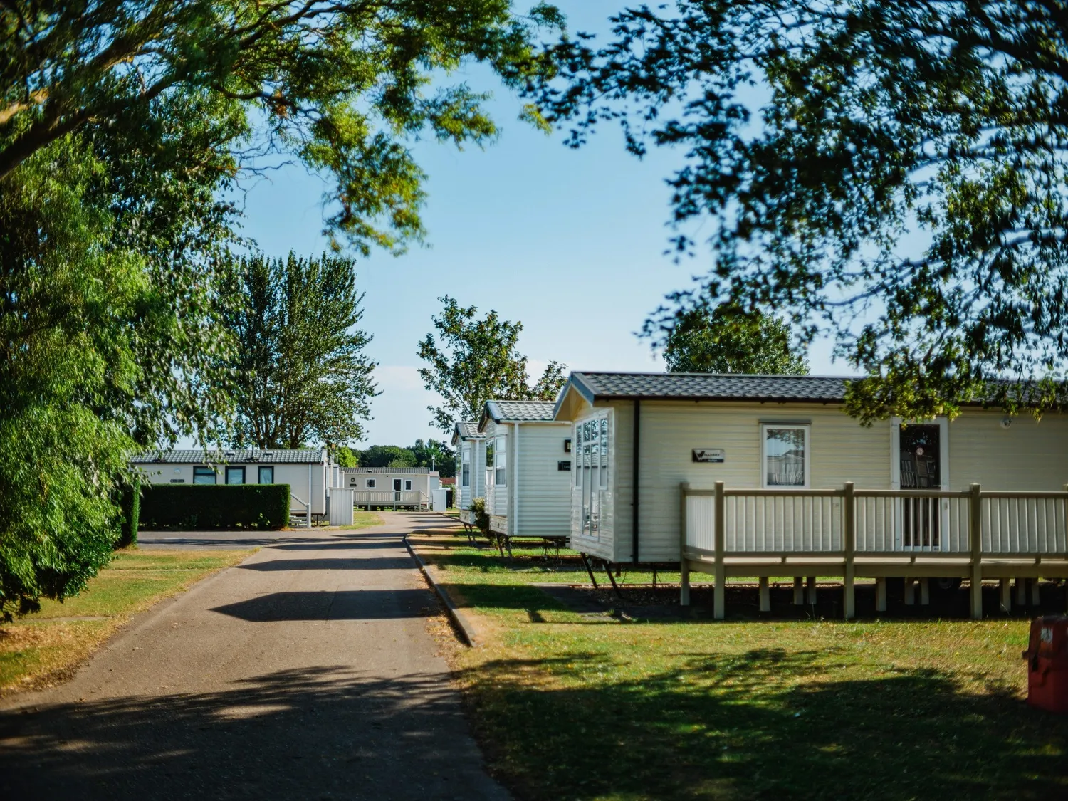 North Shore Caravan Park Road with Caravans on Both Sides 2