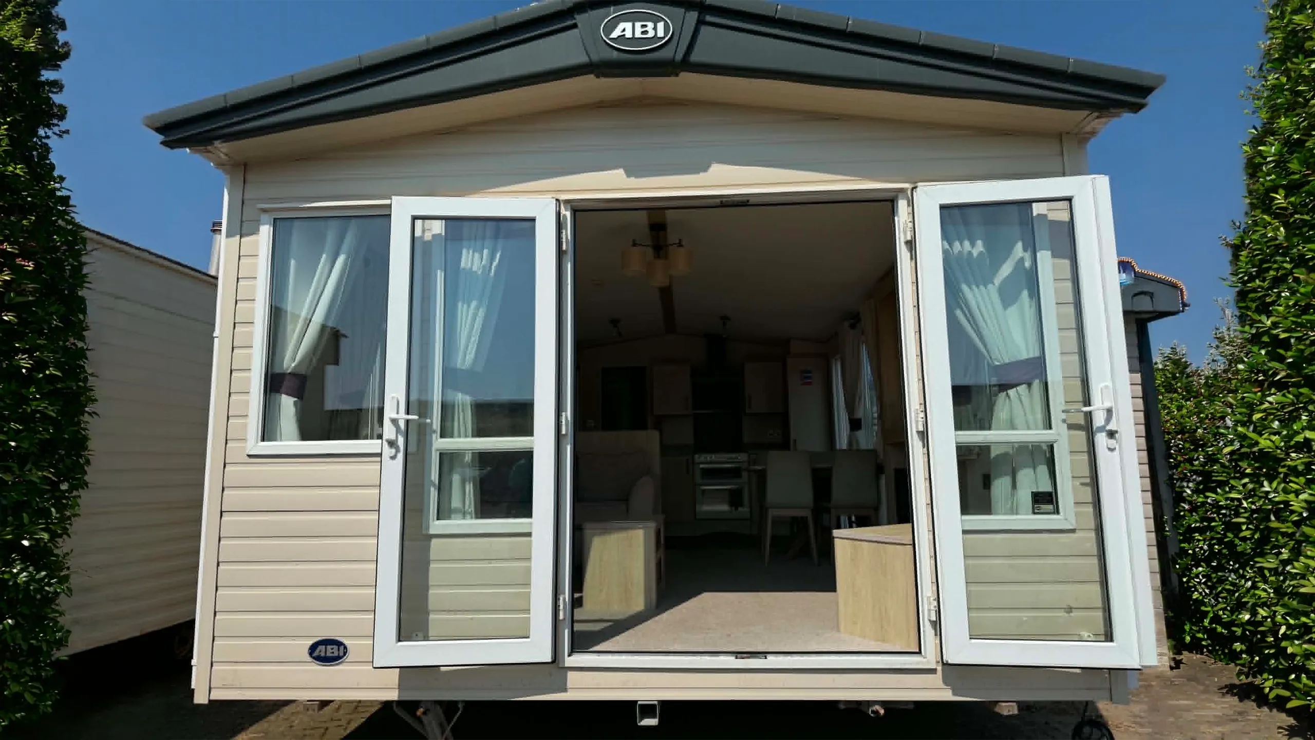 2018 ABI Sunningdale 3 Bed Exterior Front at Coastfields Holiday Village Ingoldmells