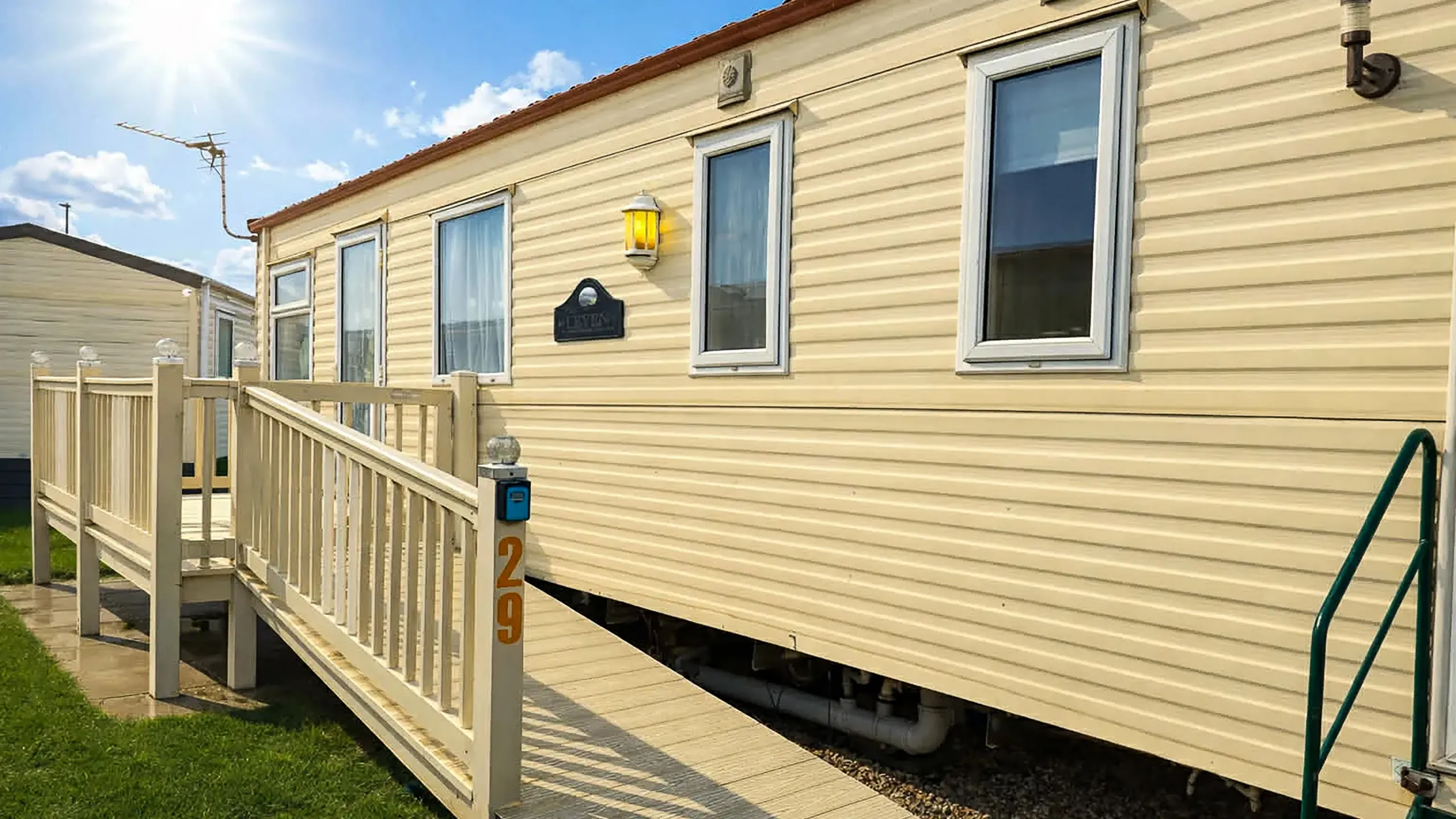 Coastfields 2003 Willerby Leven Exterior Side View at Coastfields Holiday Village