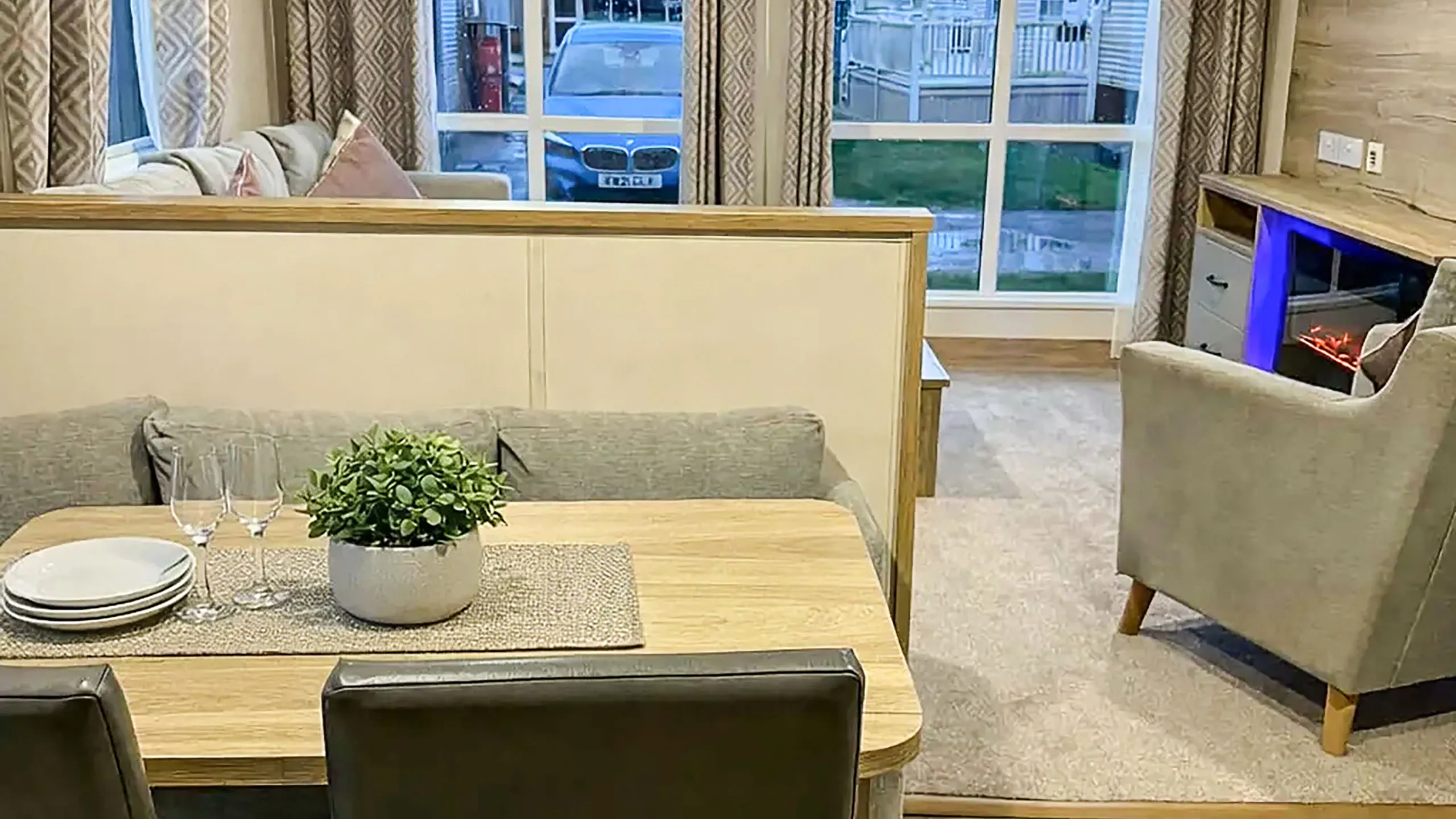 Coastfields 2019 ABI Blenheim Woodland Open Plan Living Area at Coastfields Holiday Village