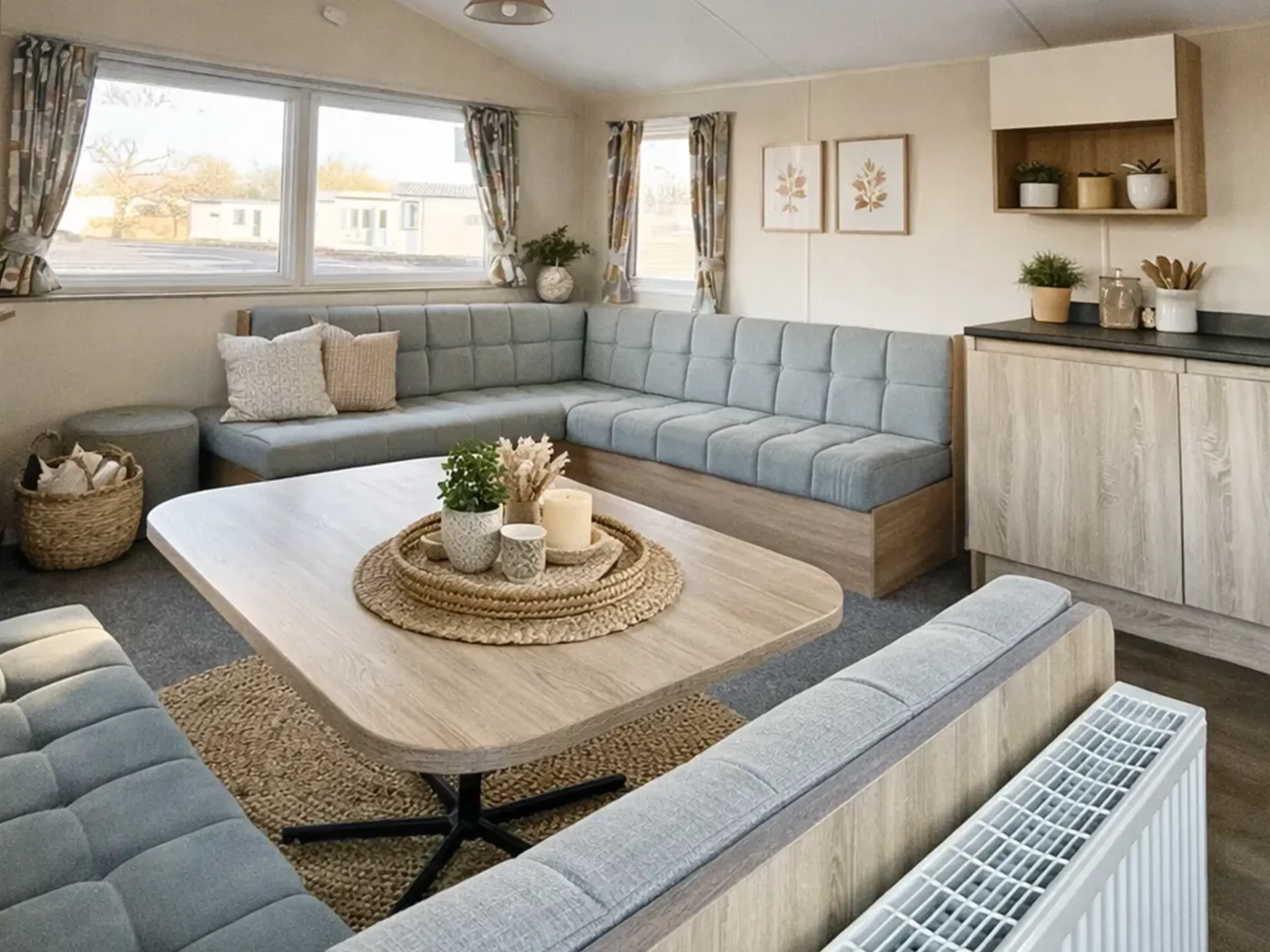 Lounge seating area in the 2019 Willerby Mistral