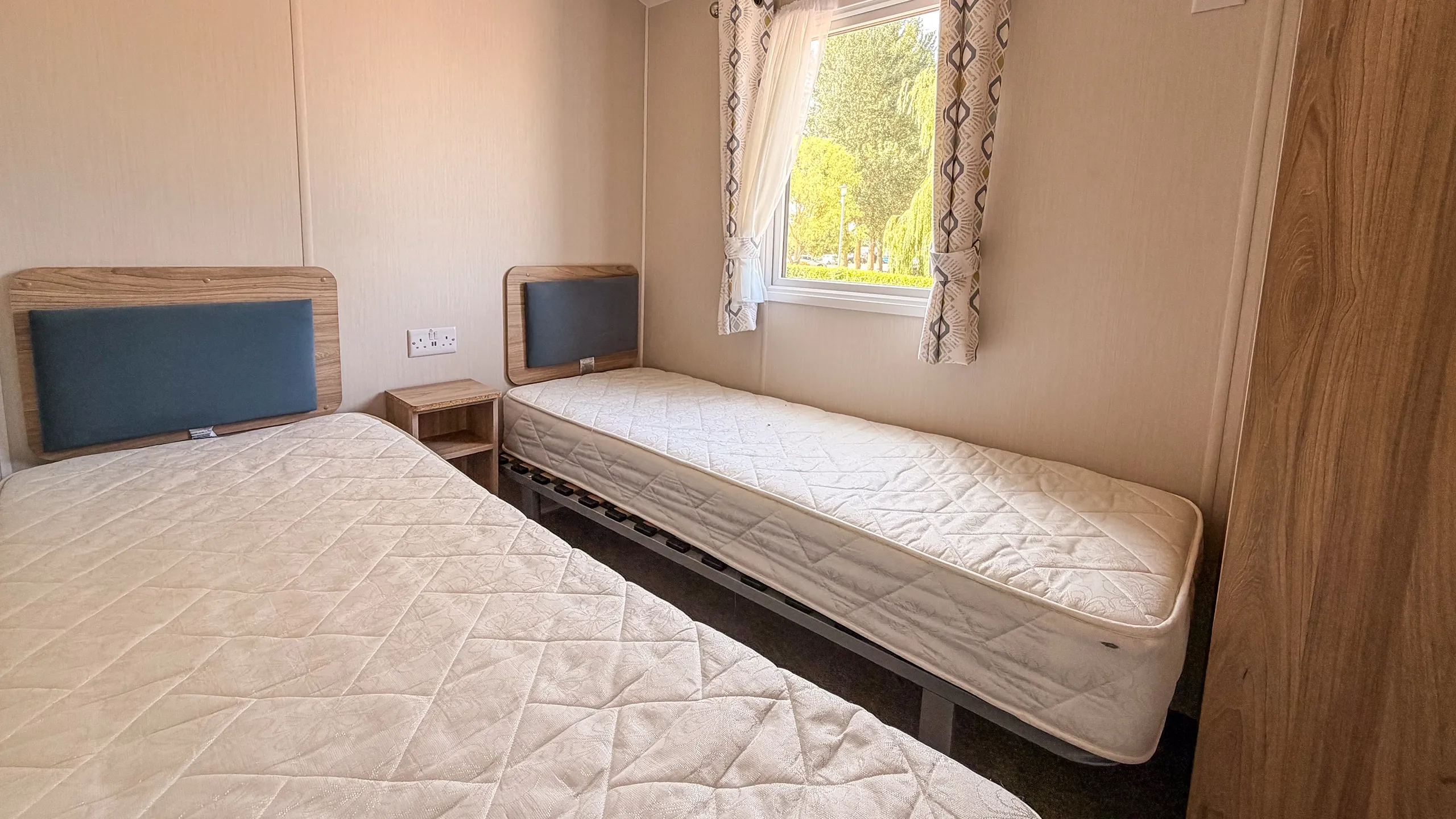 Twin bedroom inside the 2021 willerby malton