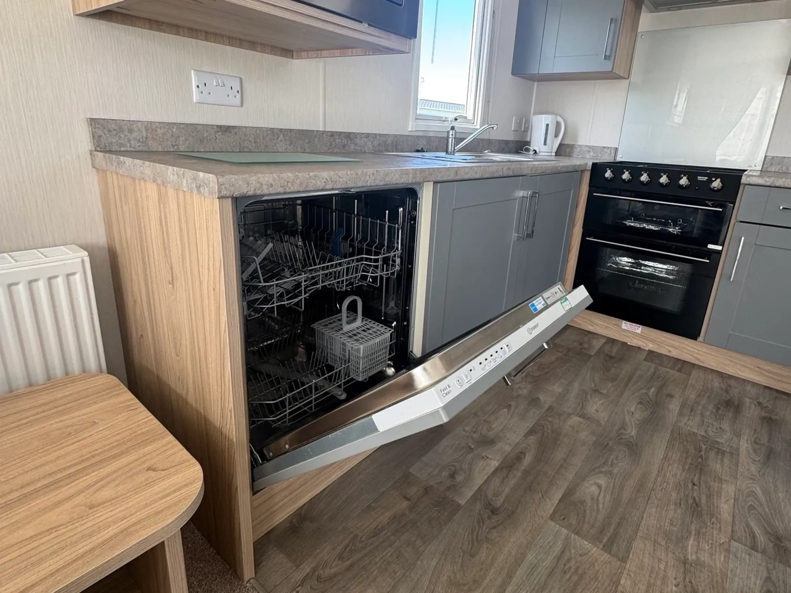 Fully equipped modern kitchen in the 2022 Willerby Malton.
