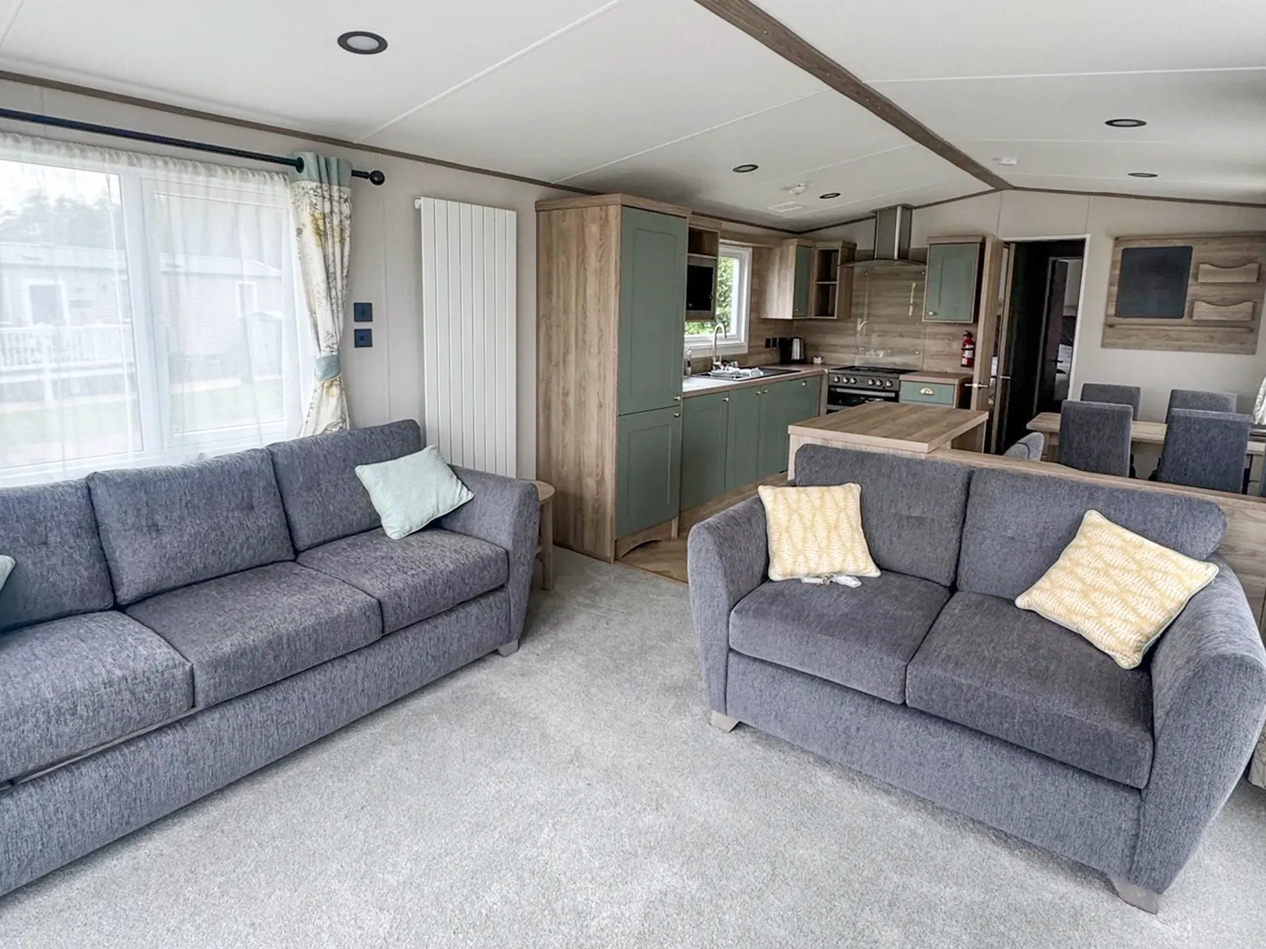 Open-plan living area in the 2023 ABI Ingleton holiday home