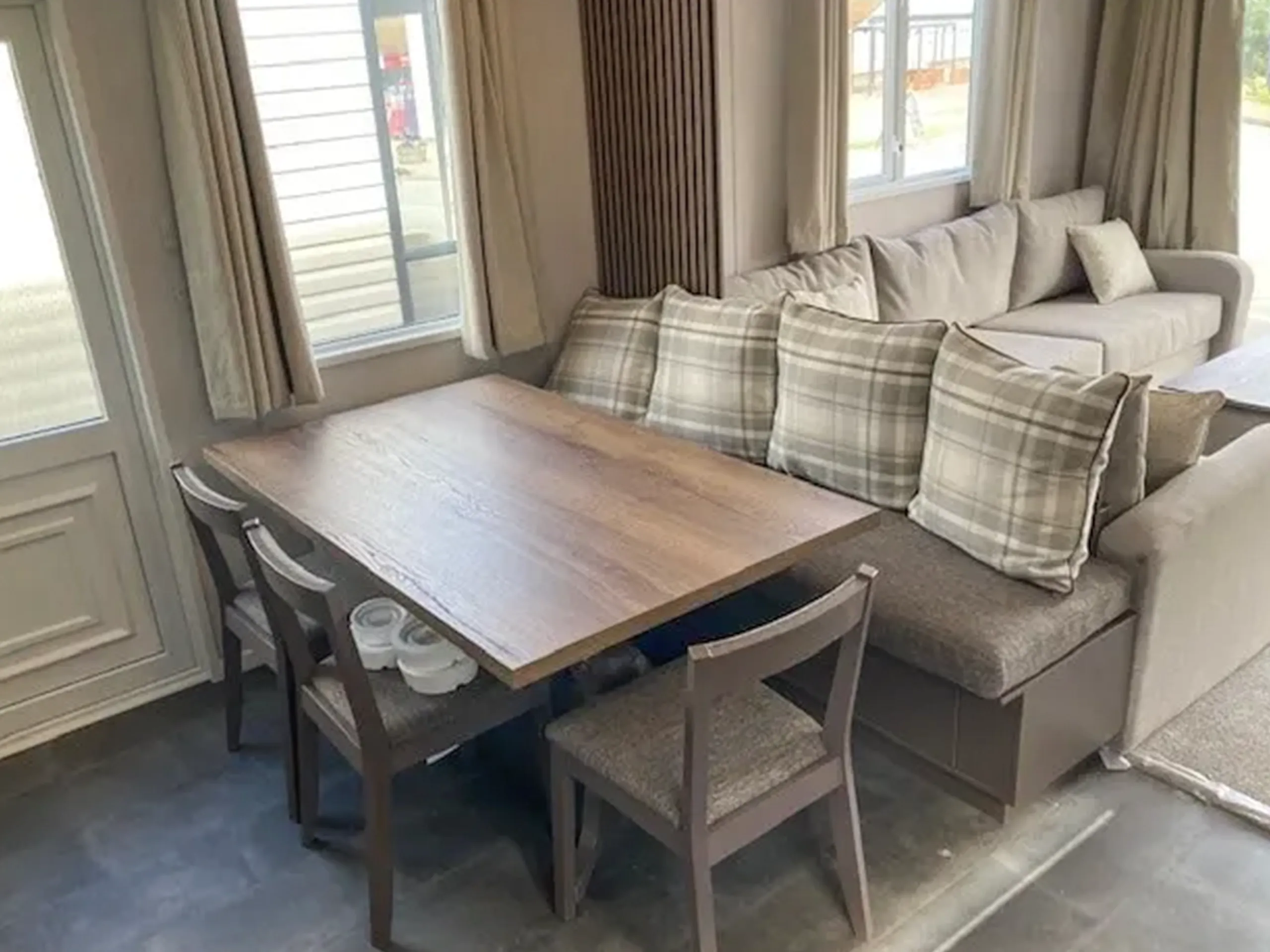 Free standing dining table and chairs on the 2025 Swift Sienna