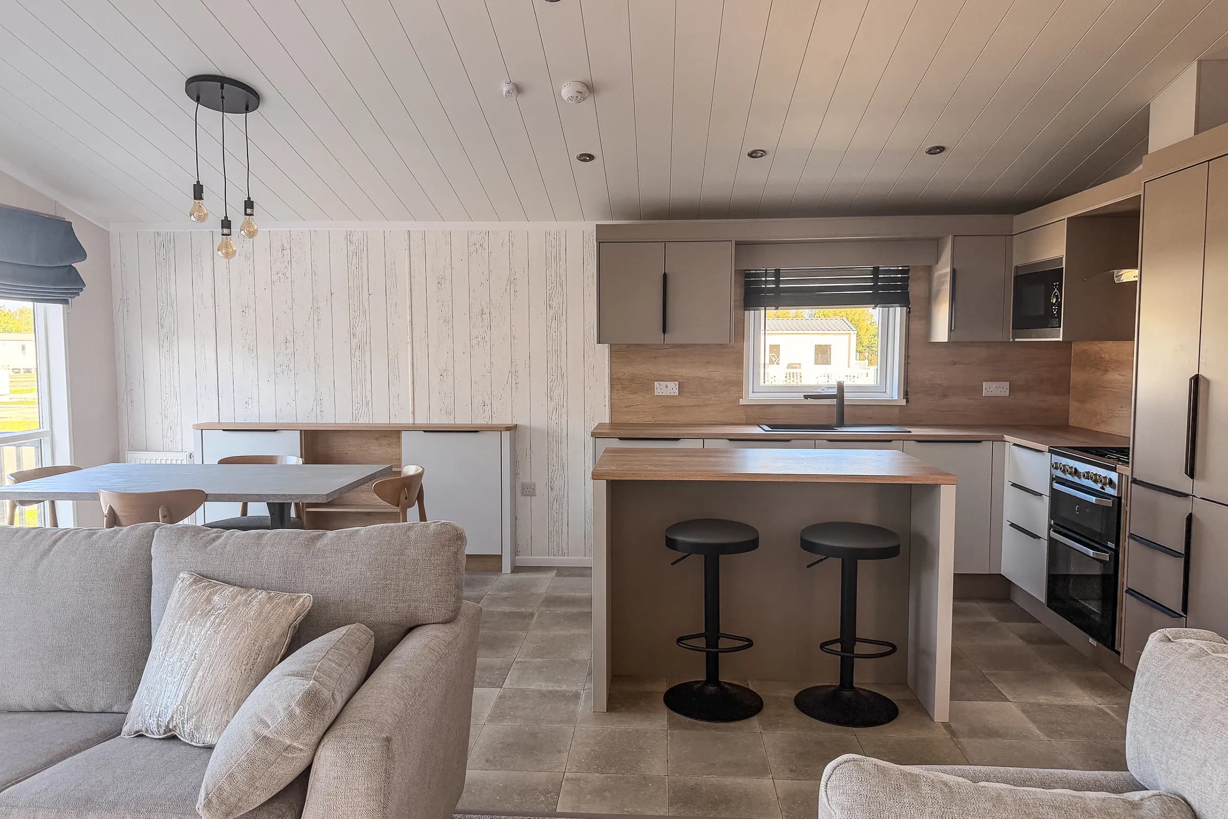 2026 Swift Edmonton Lodge Coastfields fitted kitchen with island