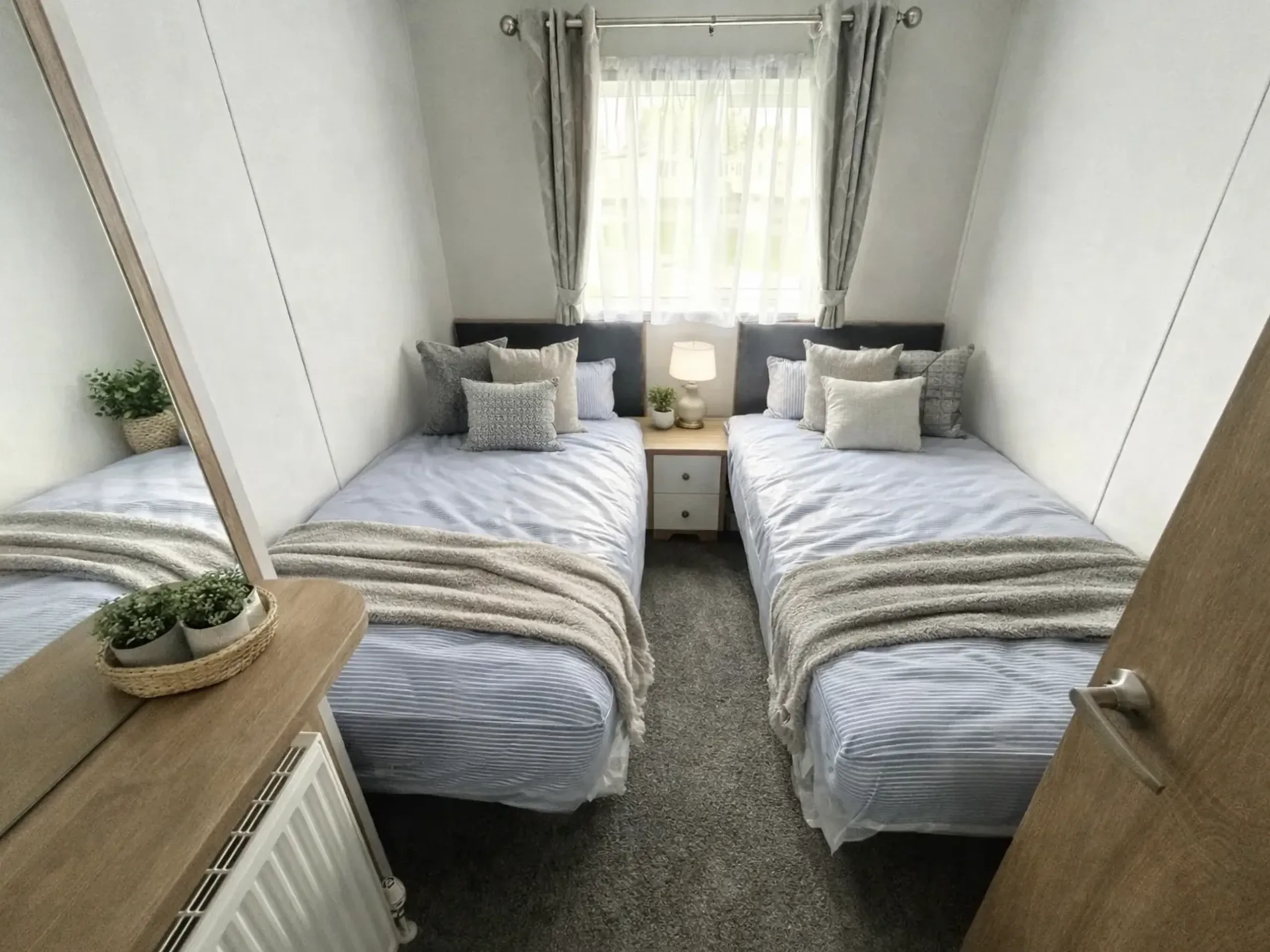 First twin bedroom in the 2026 Willerby Pinehurst holiday home