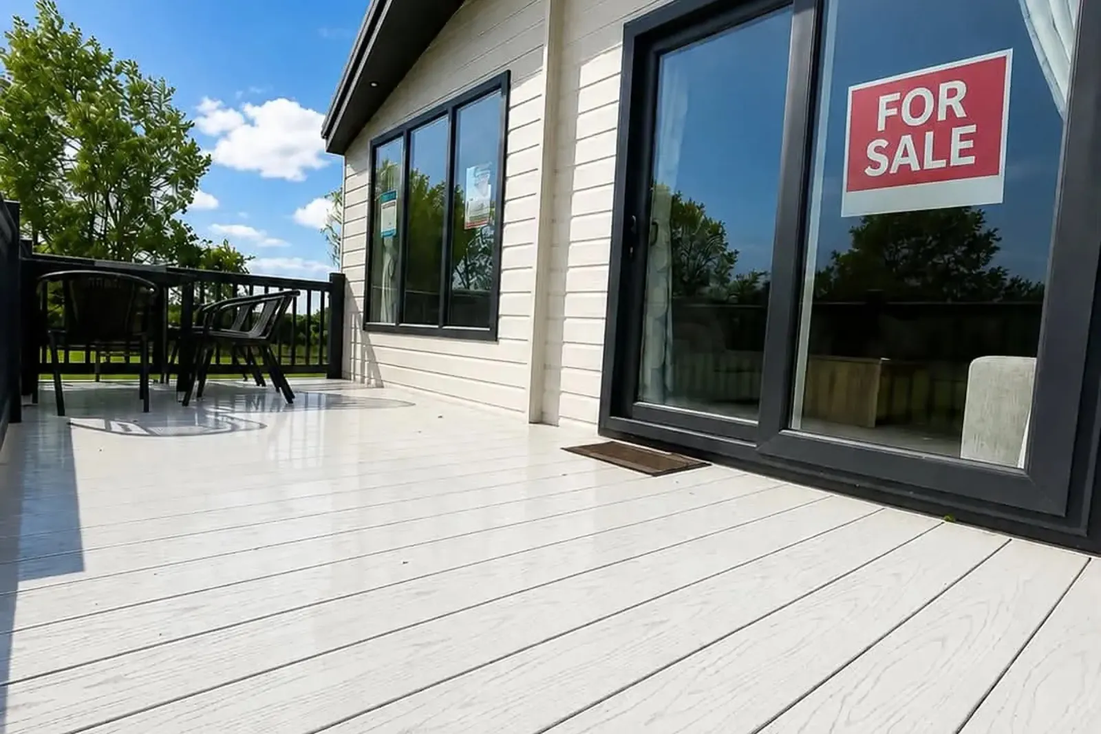 2022 Willerby Clearwater Lodge Coastfields exterior with decking