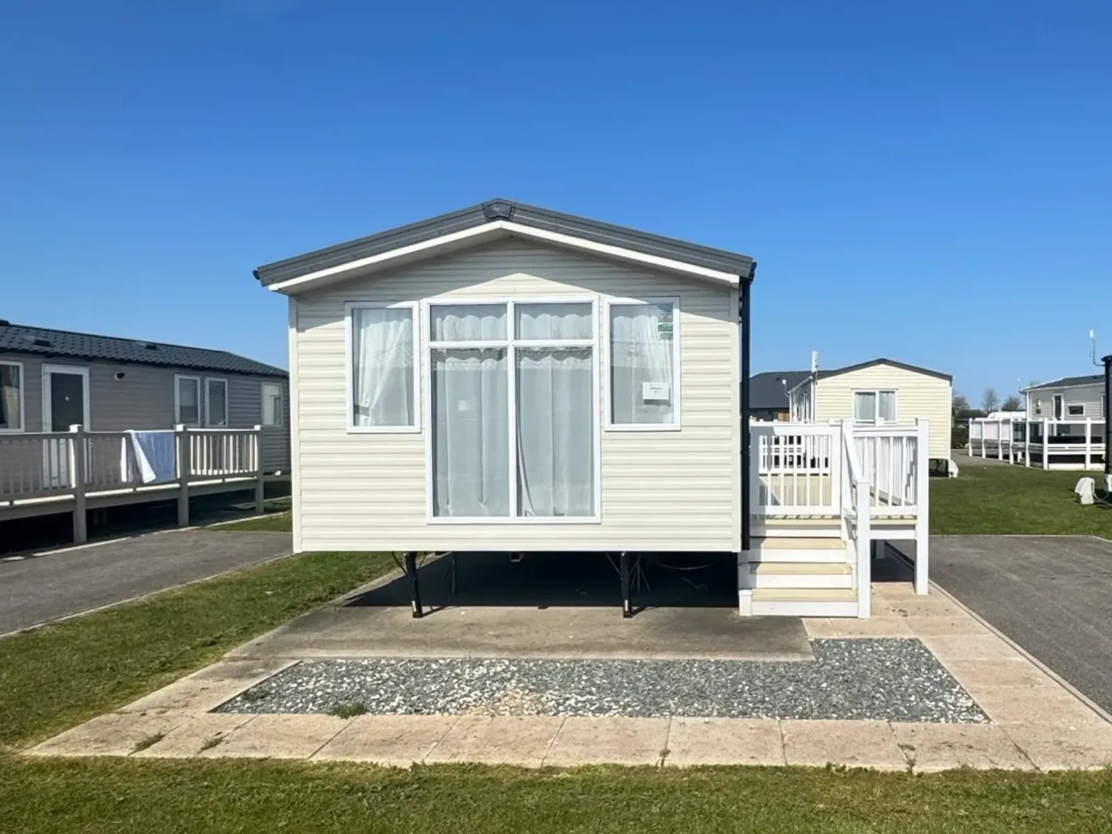 Front exterior view of the 2022 Willerby Malton at Skegness Fields Holiday Park