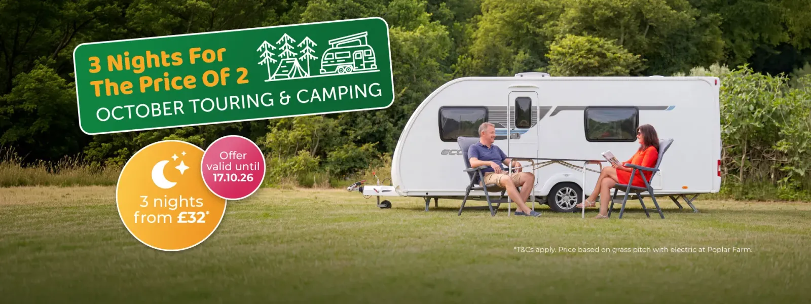 3 for 2 Touring & Camping October