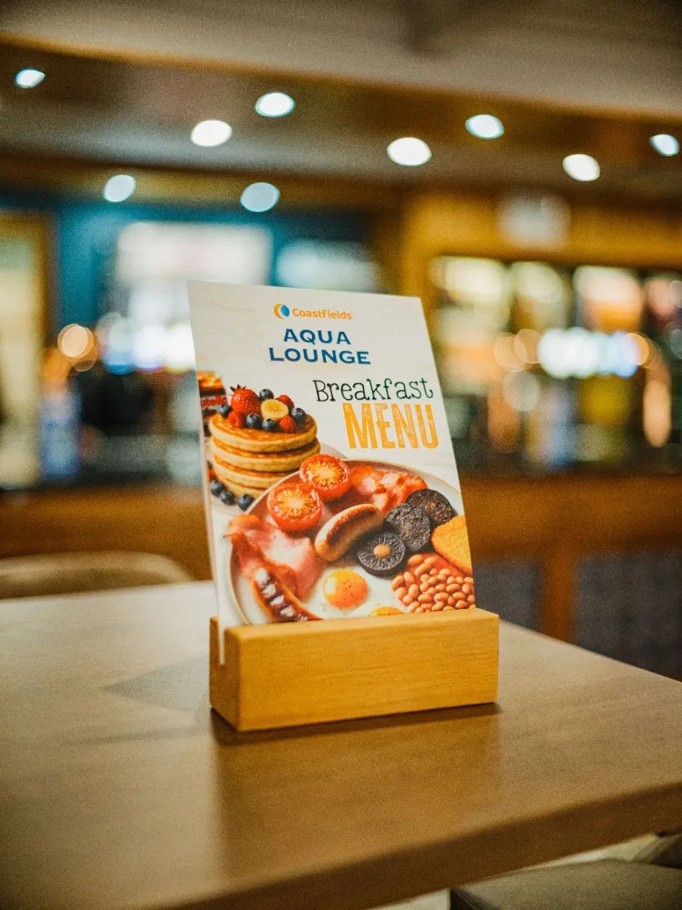 Coastfields Aqua Lounge Entrance Sign