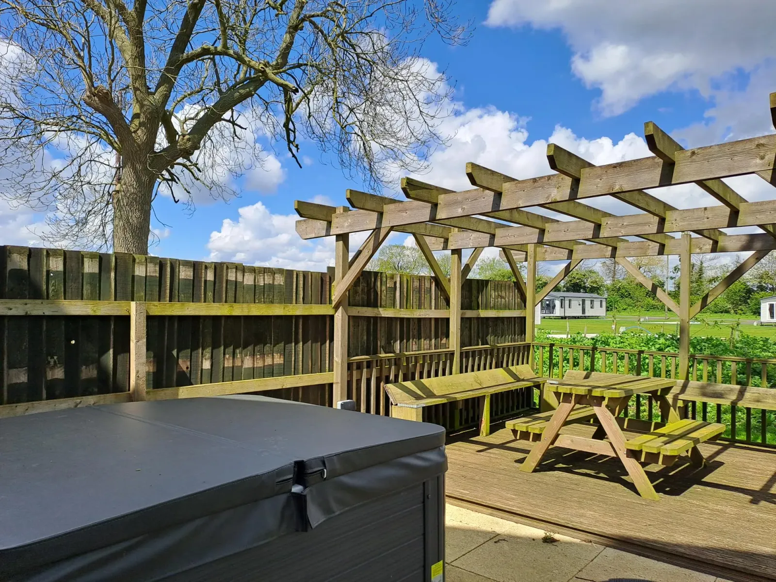 Helsey Farm House outside terrace