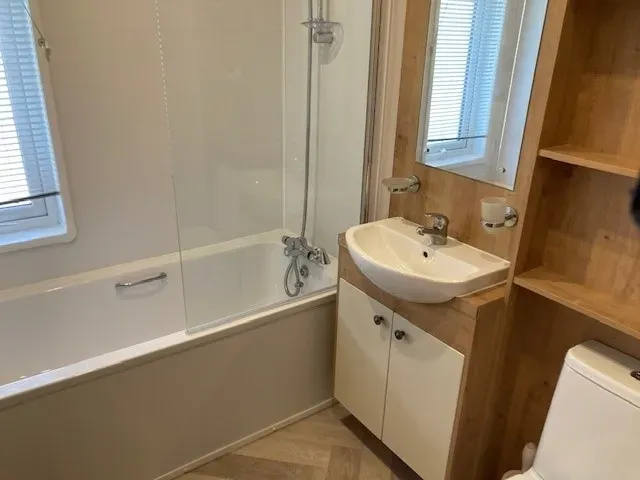 Modern en-suite shower room in the 2023 Willerby Portland Lodge