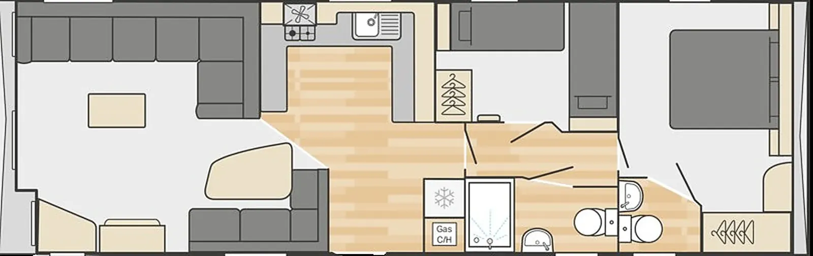 2024 Swift Burgundy Caravan for sale at Coastfields, Skegness florr plan
